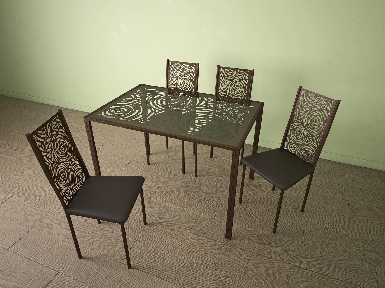 РОЗА (Коричневый велюр (0013)/ВИНИЛИСКОЖА Дымчато-коричневый (0002)) - фото 3