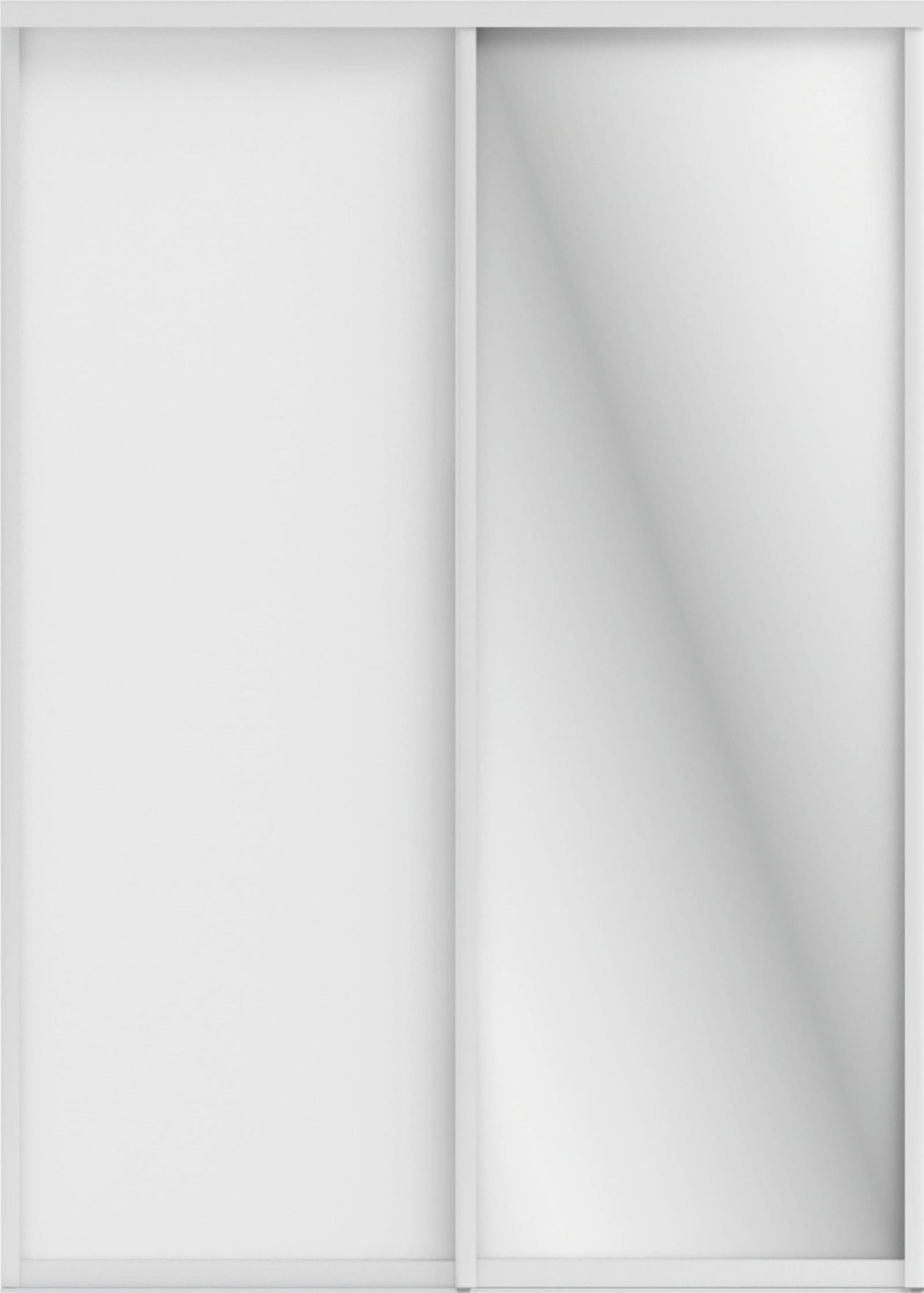 ОРИОН (ЗЕРКАЛО/ЛДСП) (белый шагрень/профиль С хром) - фото 1