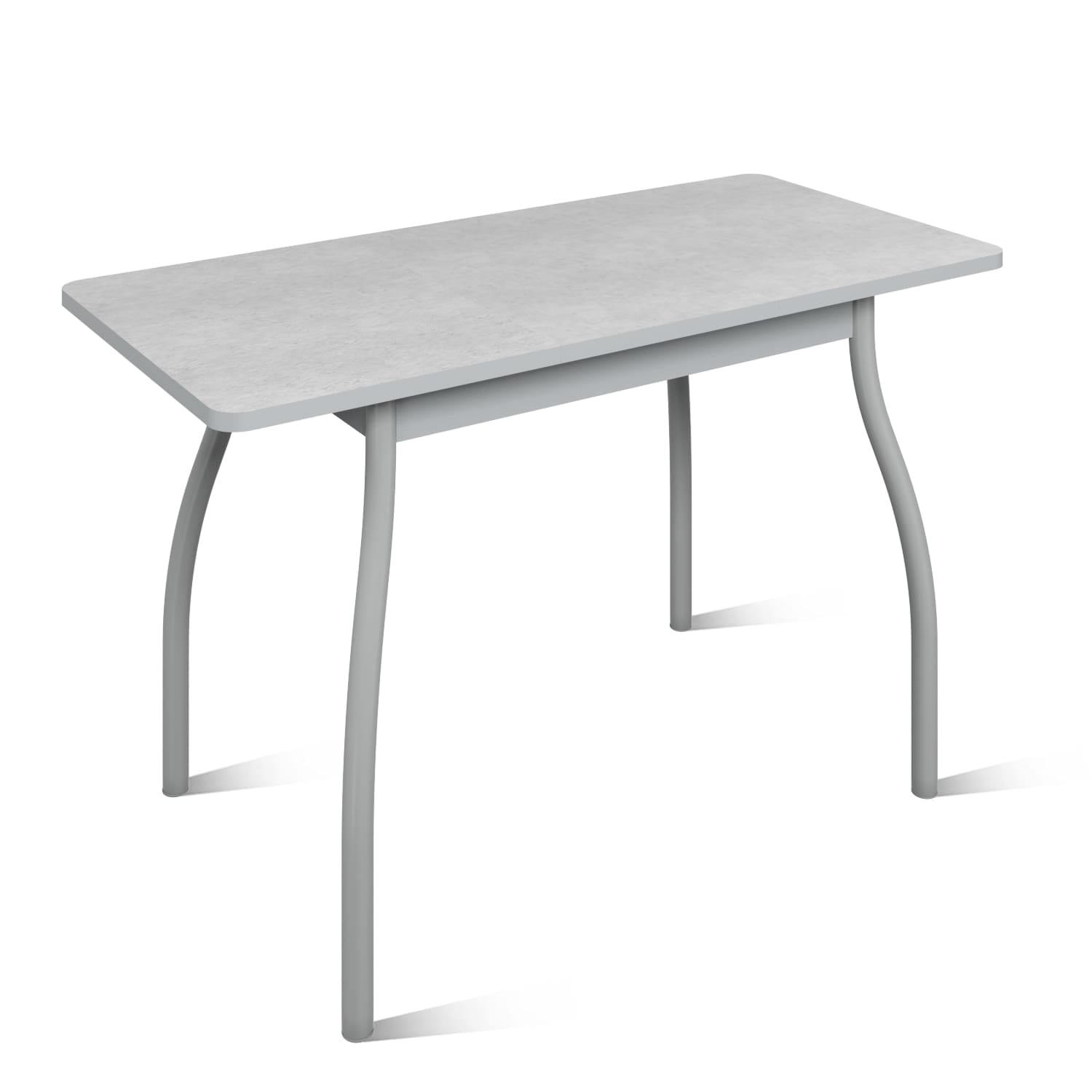 ОРИОН.4 (столешница: Пластик Серый камень/каркас: алюминий (светло-серый)) - фото 1