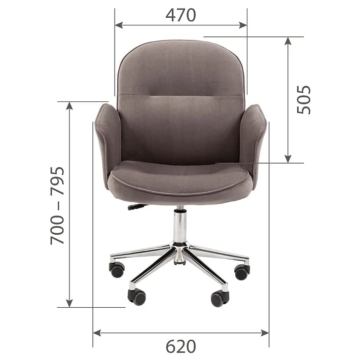 CHAIRMAN HOME 130 (ткань Т-55 серый) - фото 6