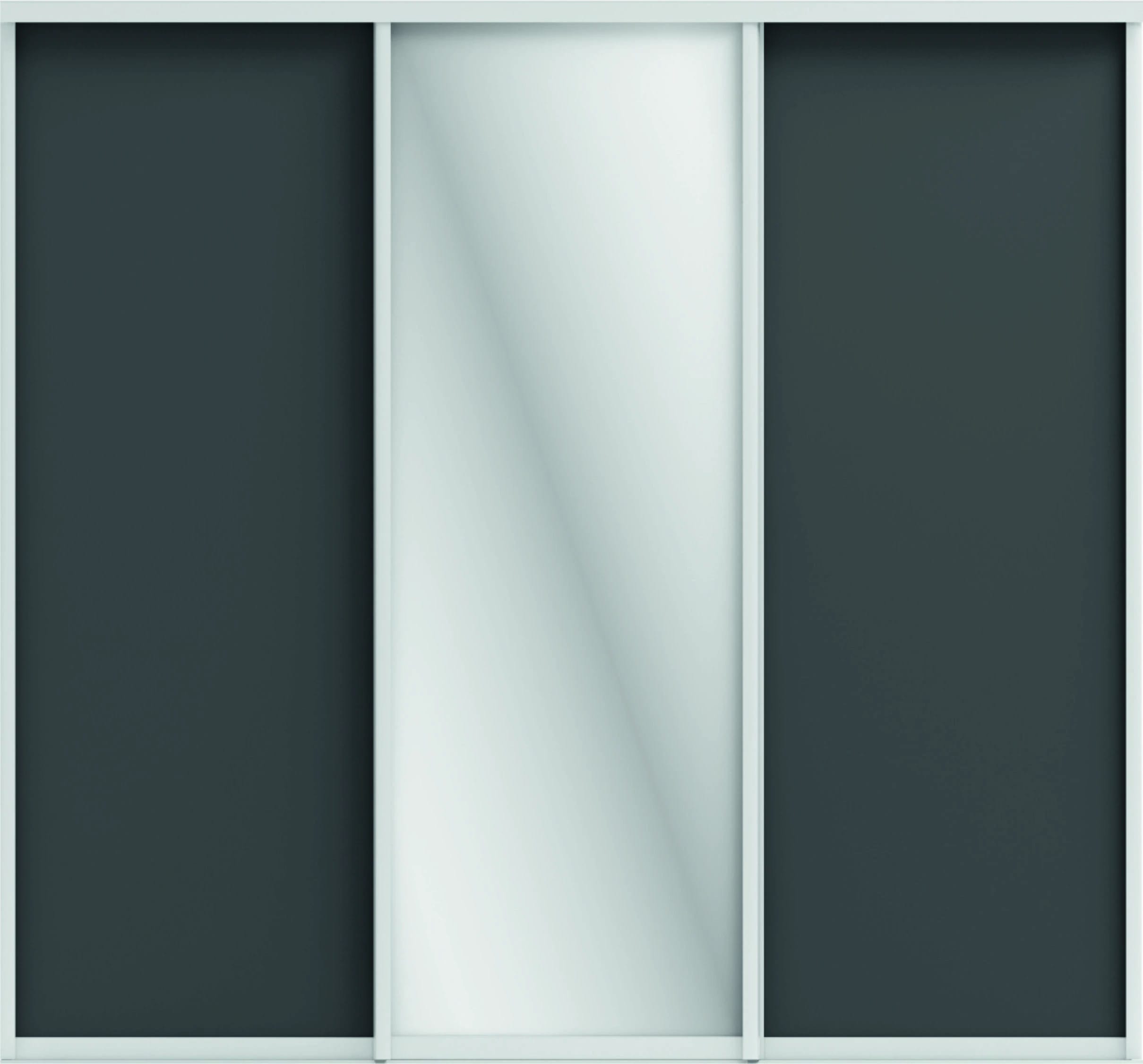 ОРИОН (ЗЕРКАЛО/ЛДСП) (графит/профиль С хром) - фото 2