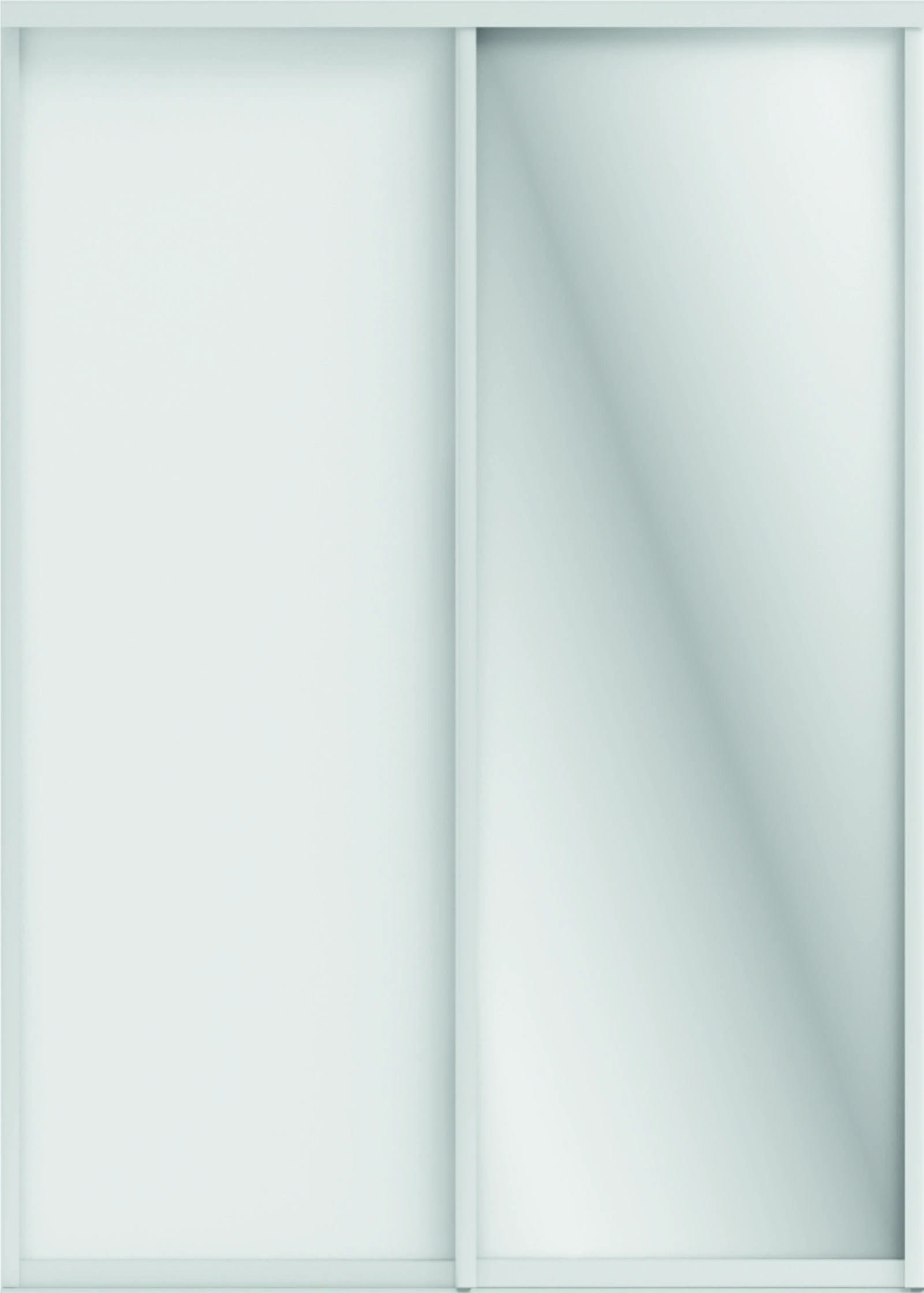 ОРИОН (ЗЕРКАЛО/ЛДСП) (белый шагрень/профиль С хром) - фото 2