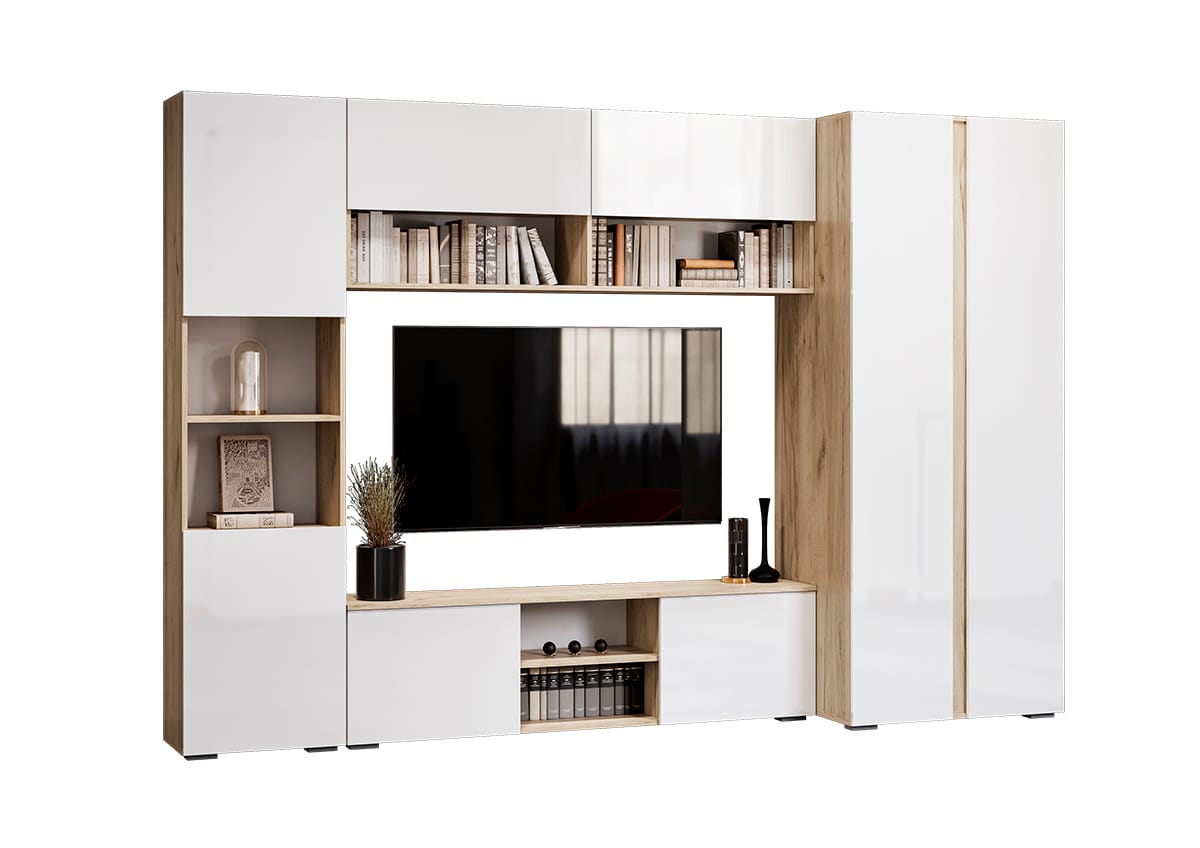 ВИРОЛА (дуб крафт серый/глянец белый) - фото 1