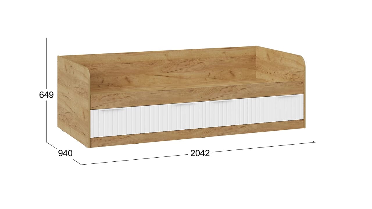 ХИЛТОН (дуб крафт золотой/белый матовый) - фото 4