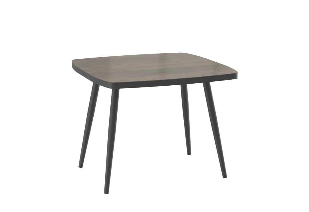 АЛЬБУС/TINTO-100 СТОЛ РАЗДВИЖНОЙ 1000(1000)*700 (Дуб винтажный - compakt cer/черный) - фото 2