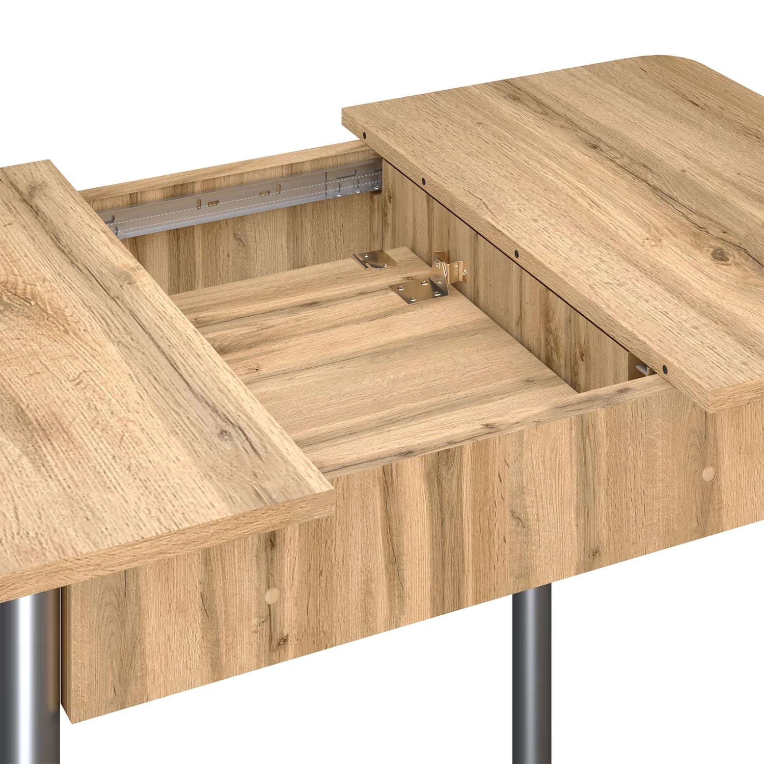 МОДЕРН-2 (МЕТАЛЛ Алюминий Хром/ЛДСП Дуб Вотан (0000/0157))) - фото 3