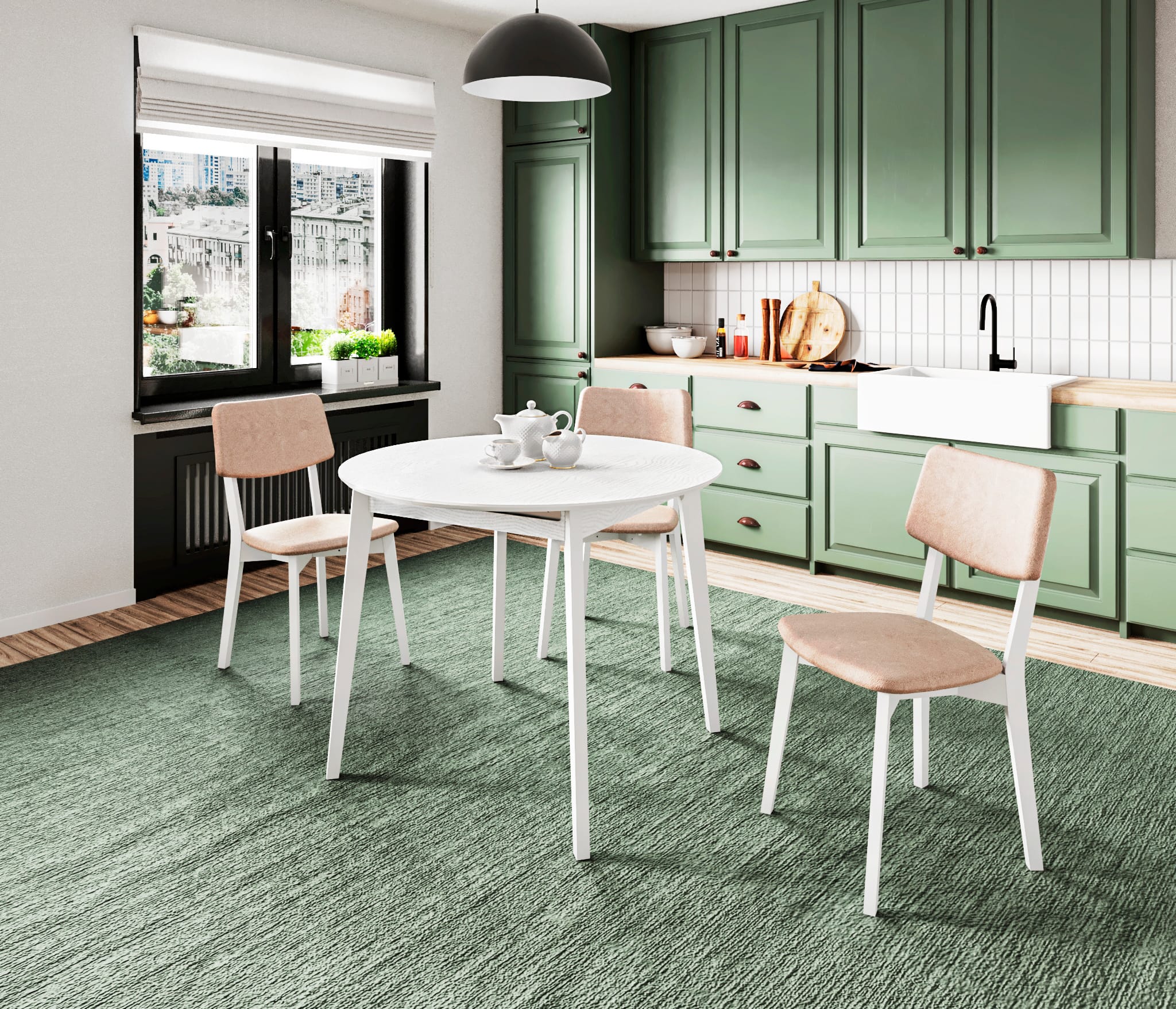 ФОРЛИ Т1/ТЕО (дуб крафт белый / белый матовый) - фото 1