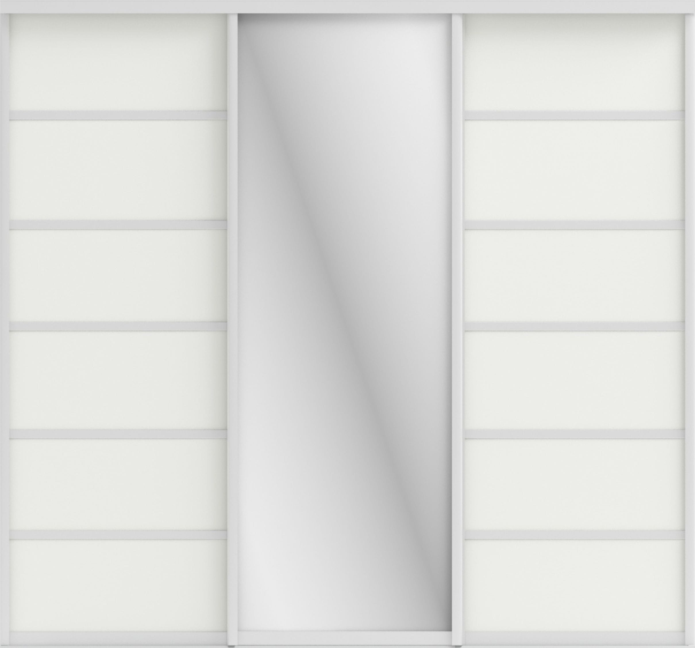 СТИВ (ЗЕРКАЛО/ЛДСП) (белый шагрень/профиль С хром) - фото 2