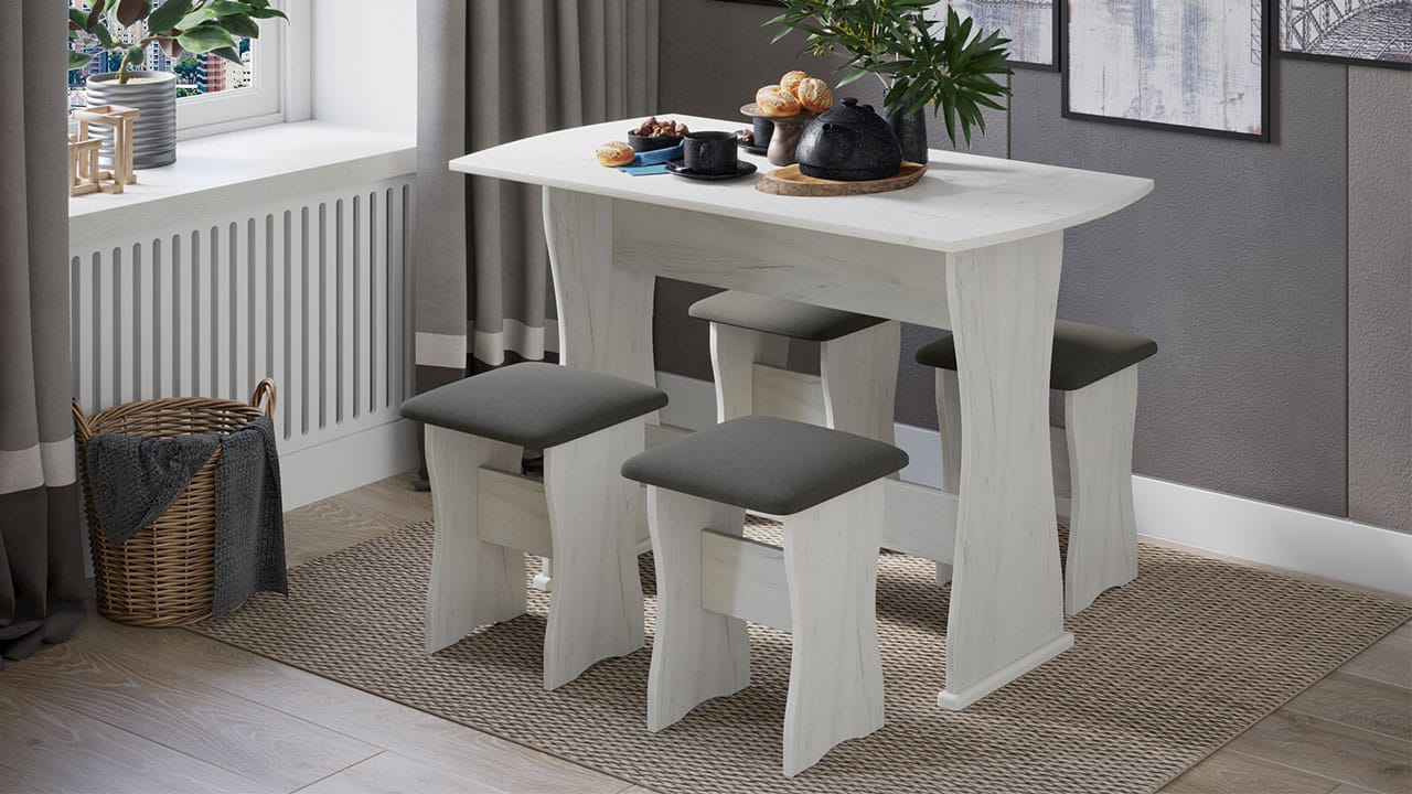 ТИП 1 (дуб крафт белый/велюр серый) - фото 3