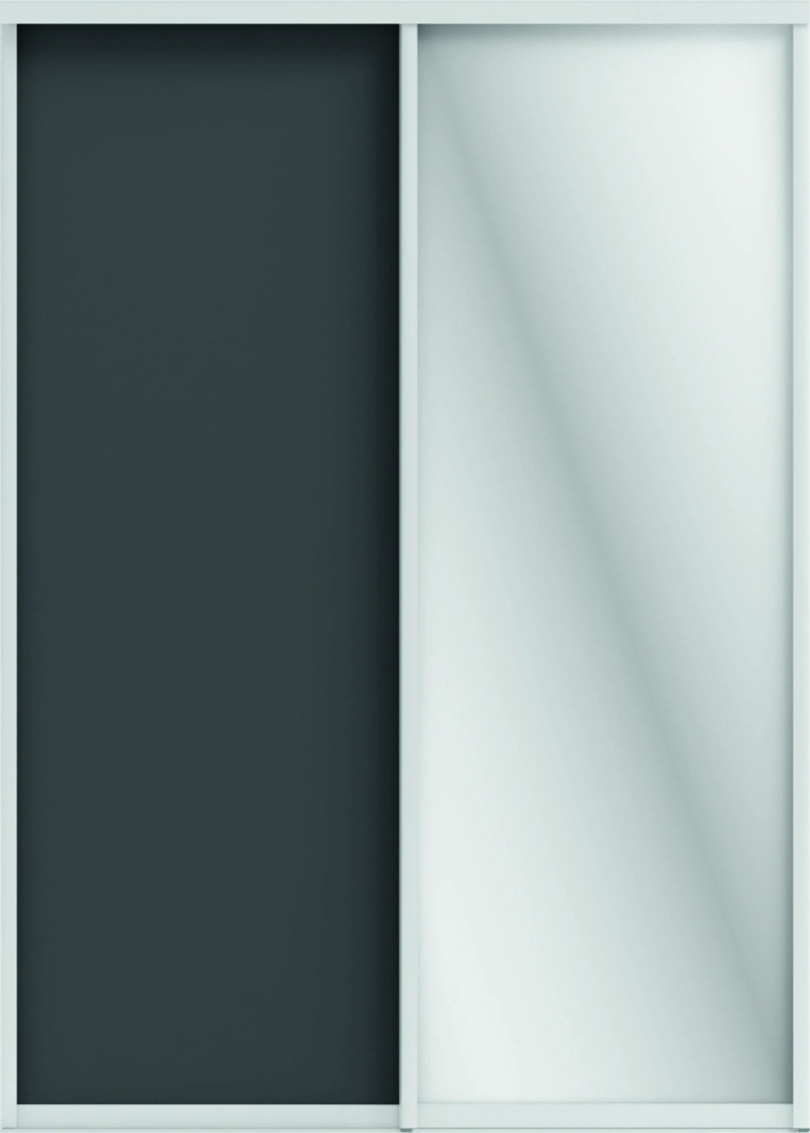 ОРИОН (ЗЕРКАЛО/ЛДСП) (графит/профиль С хром) - фото 2