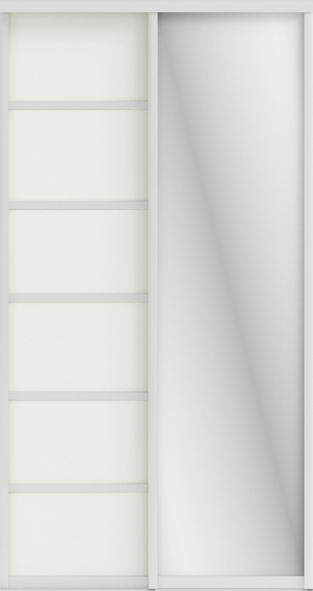 СТИВ (ЗЕРКАЛО/ЛДСП) (белый шагрень/профиль С хром) - фото 2