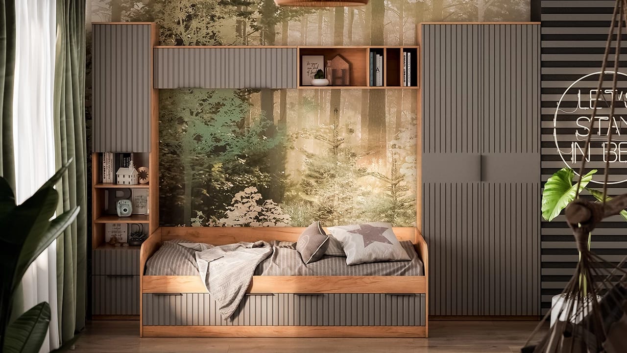 ХИЛТОН (дуб крафт золотой/графит матовый) - фото 6