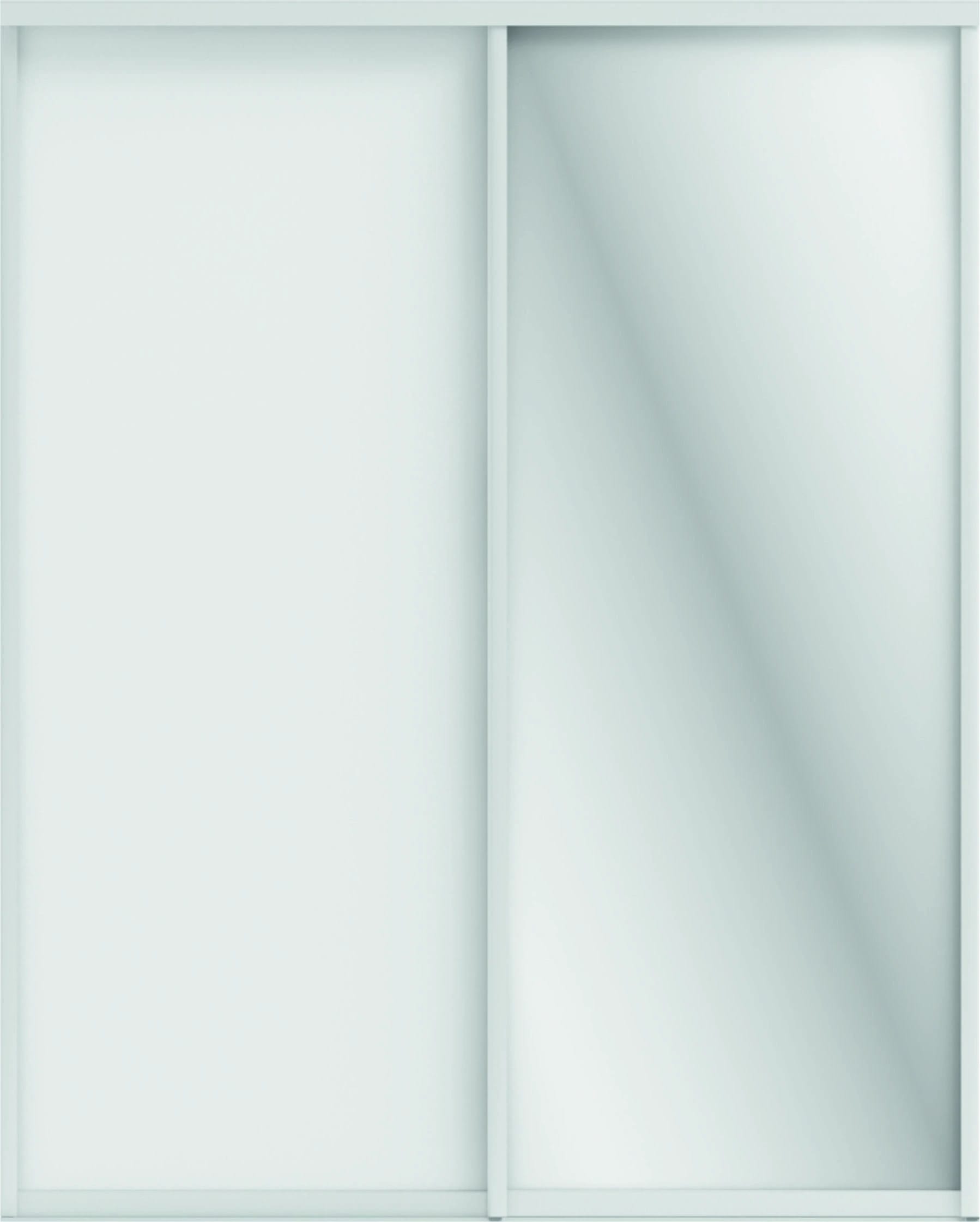 ОРИОН (ЗЕРКАЛО/ЛДСП) (белый шагрень/профиль С хром) - фото 2