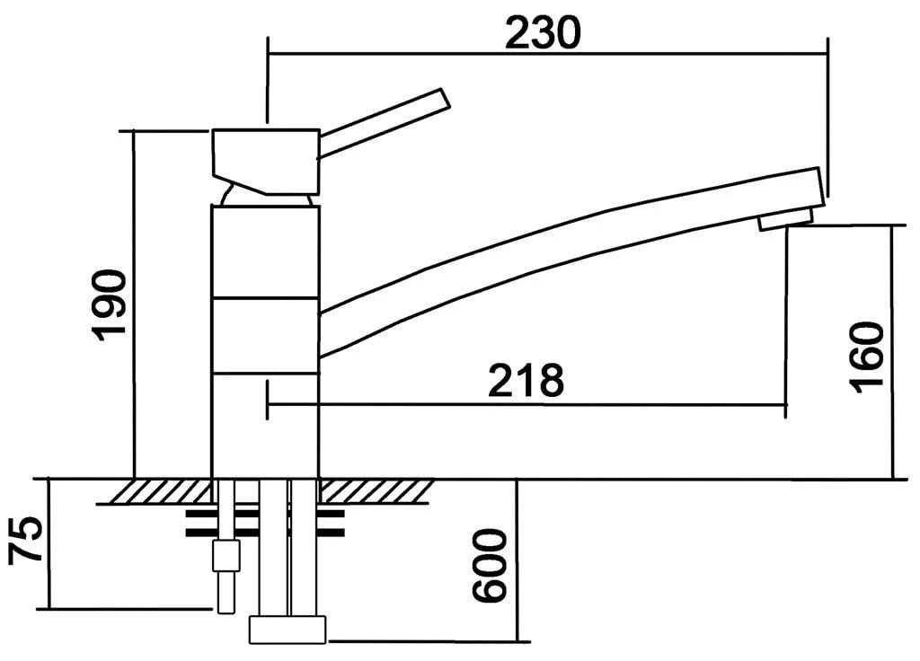 EMAR EC-3011, смеситель (сатин) - фото 2