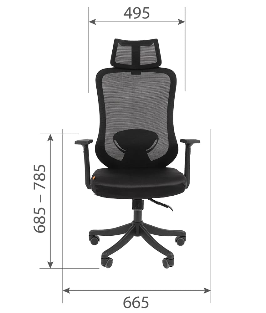 CHAIRMAN CH 563 (черный пластик, черный) - фото 4