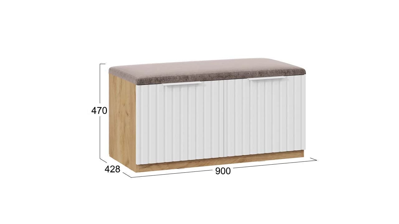 ХИЛТОН (Дуб Крафт Золотой/Белый матовый) - фото 4