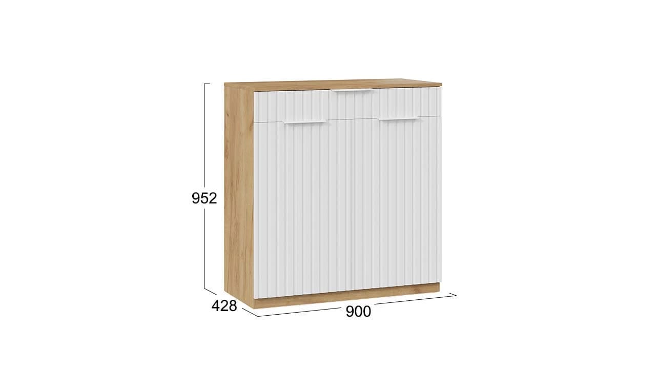 ХИЛТОН (Дуб Крафт Золотой/Белый матовый) - фото 5