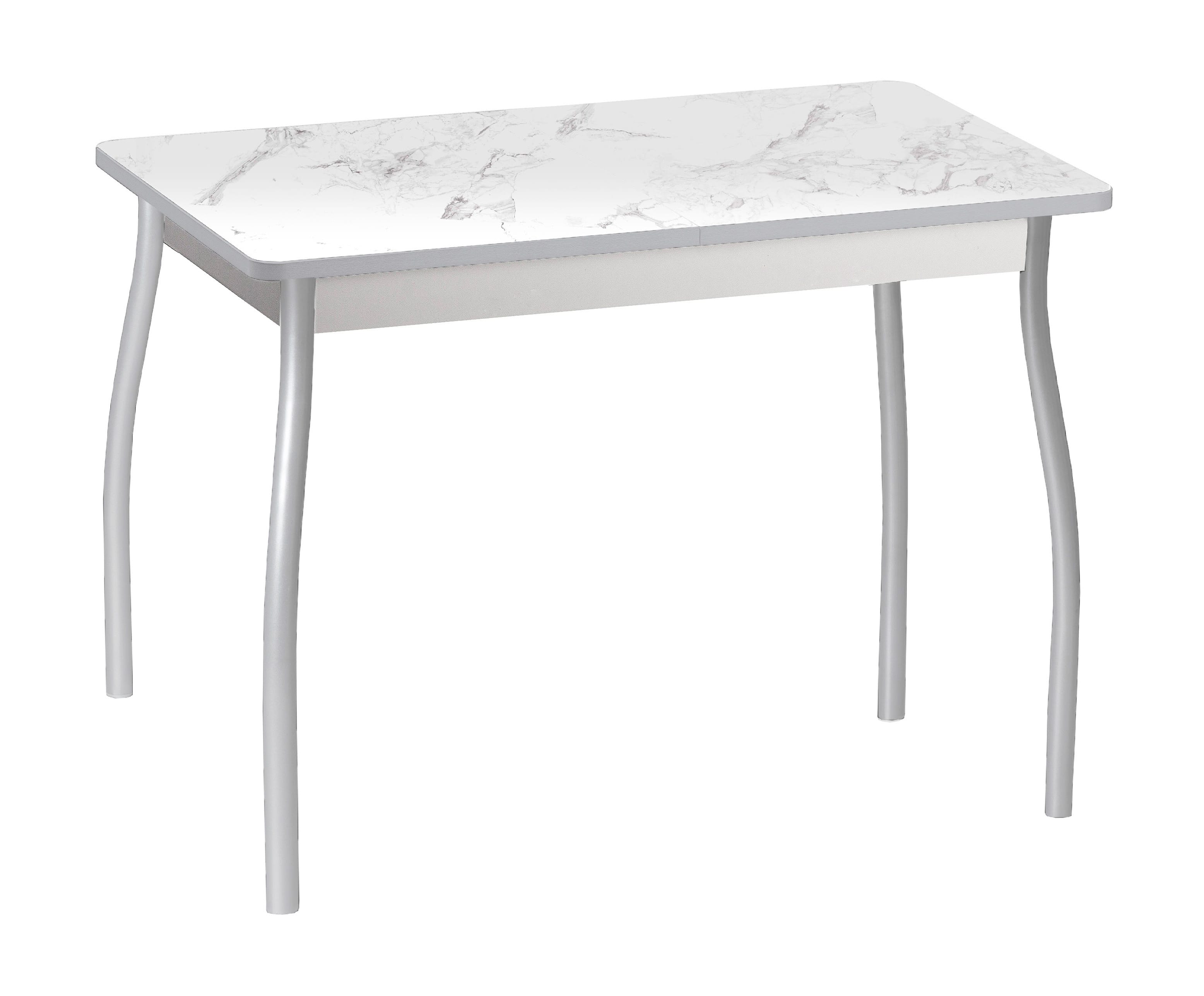 ОРИОН.4 (столешница: Пластик Мрамор белый/каркас: алюминий) - фото 1