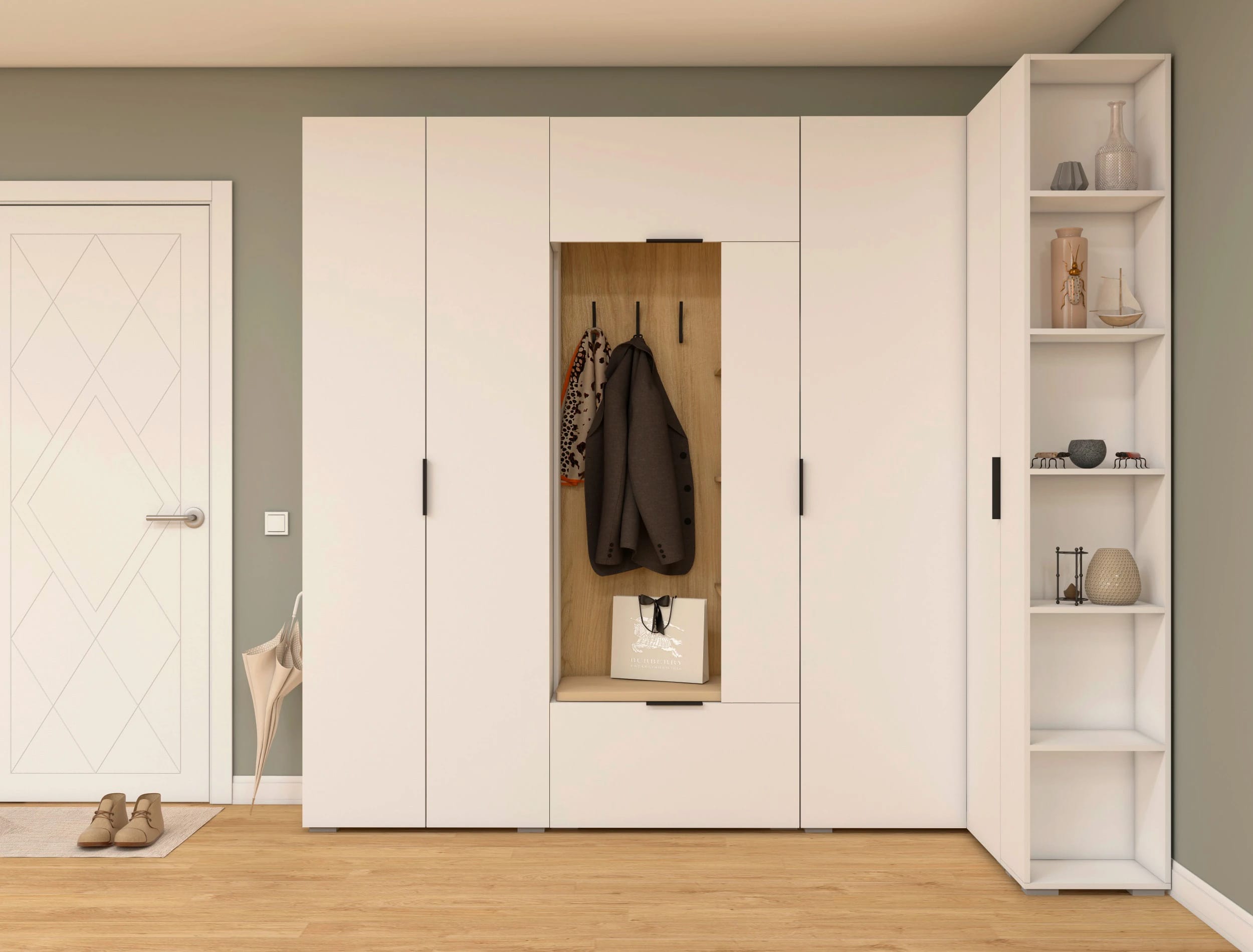 ОСЛО (OSLO) (тэффи (легкий шелк)/небула, ручка СА-1, цвет - черный) - фото 3