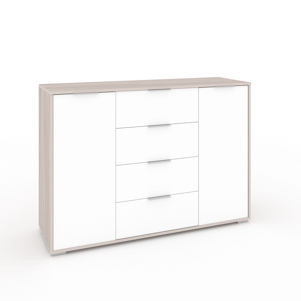 ЛАРС-4.2 (ясень светлый/белый шагрень, ручка СА-1, цвет - металлик) - фото 1