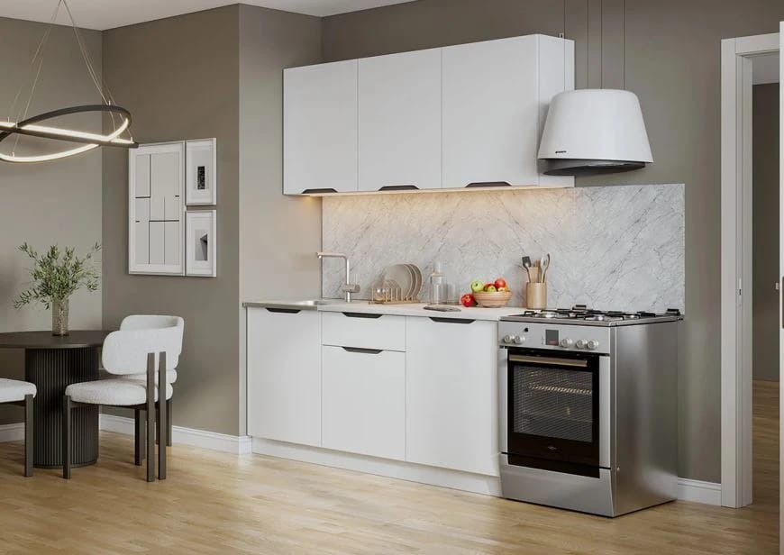 КАЙЛИ (белый/белый/столешница 26 мм ( 0.6м+0.6м), антарес) - фото 7