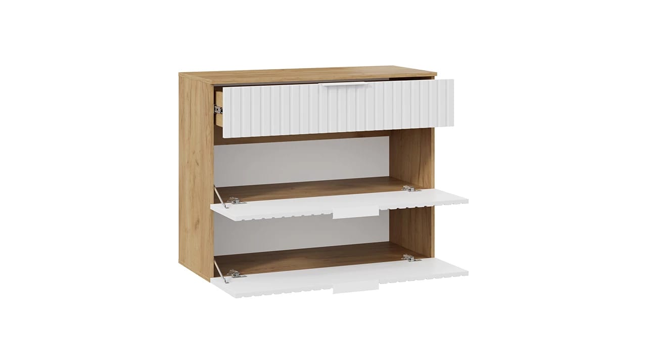 ХИЛТОН (Дуб Крафт Золотой/Белый матовый) - фото 2