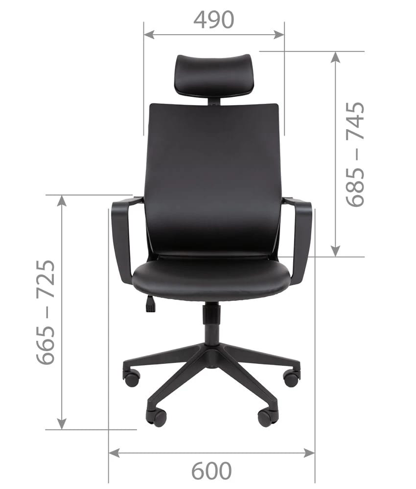 CHAIRMAN 545 ЭКО (экокожа черная) - фото 5