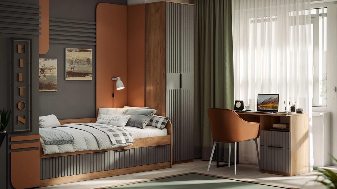 ХИЛТОН (дуб крафт золотой/графит матовый) - фото 7