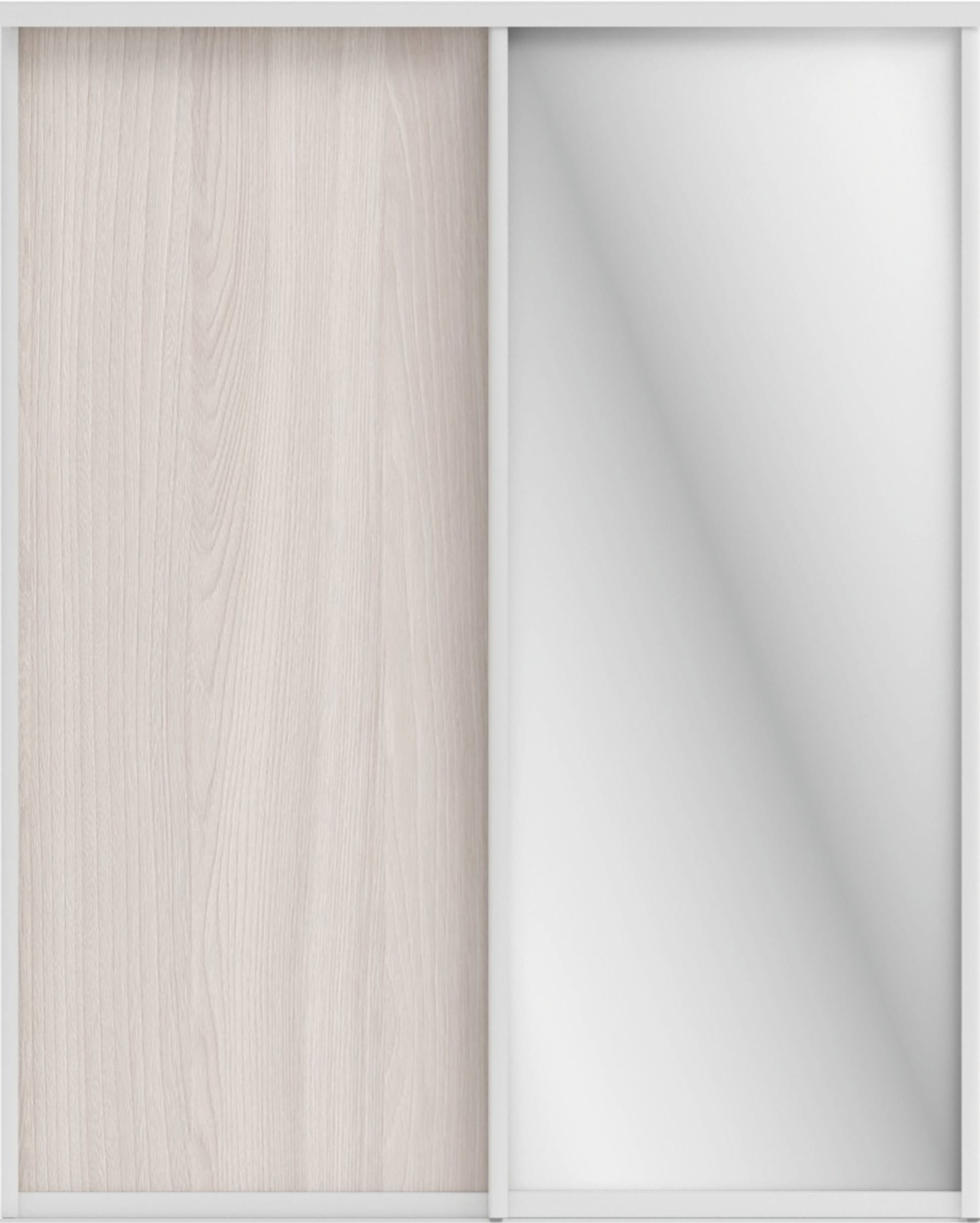 ОРИОН (ЗЕРКАЛО/ЛДСП) (ясень светлый/профиль С хром) - фото 1