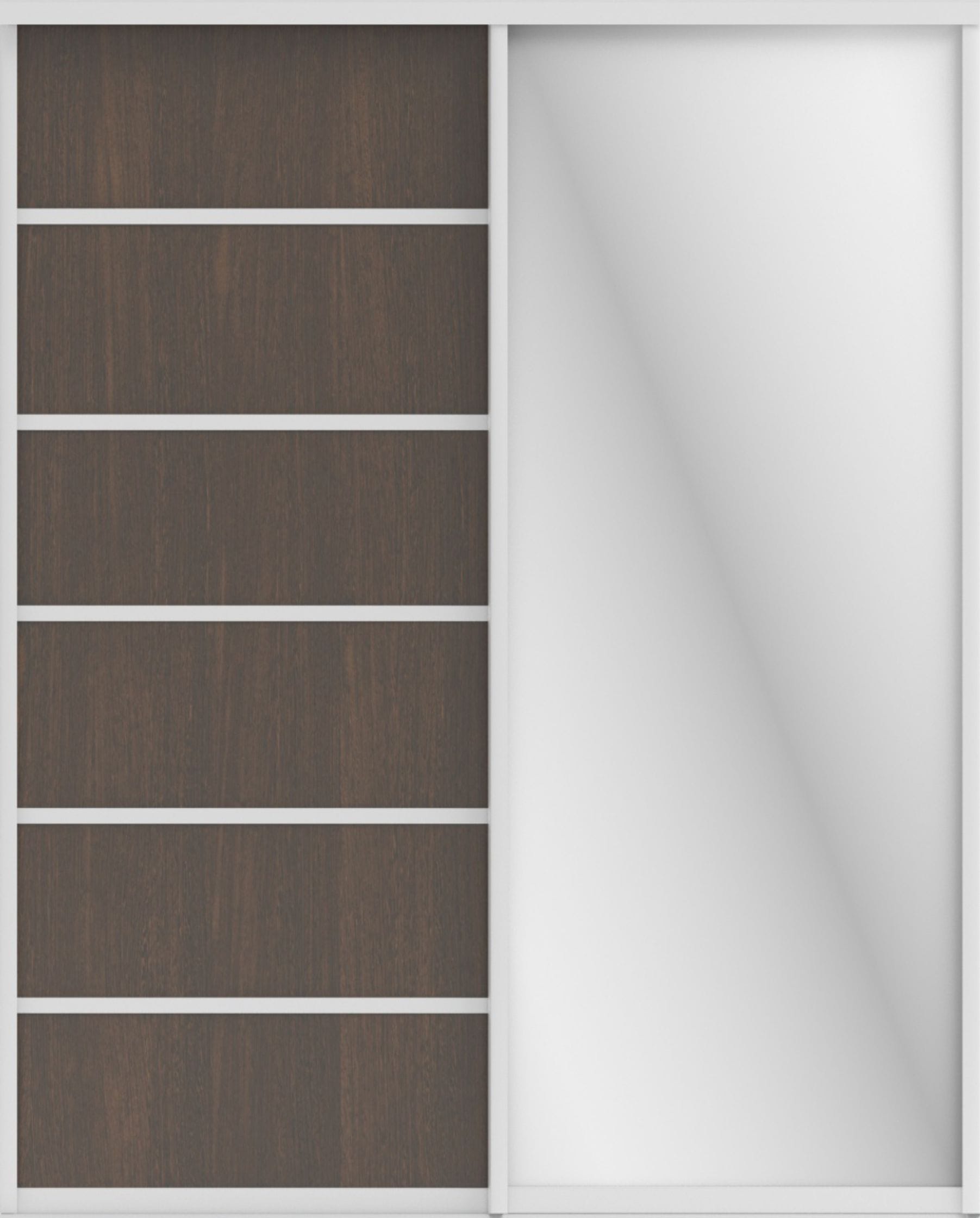 СТИВ (ЗЕРКАЛО/ЛДСП) (венге темный/хром) - фото 1