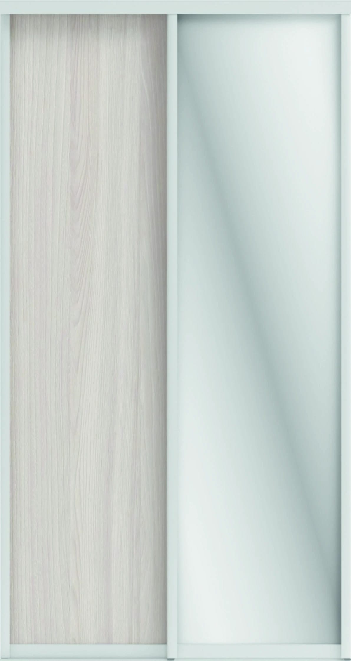 ОРИОН (ЗЕРКАЛО/ЛДСП) (ясень светлый/профиль С хром) - фото 2