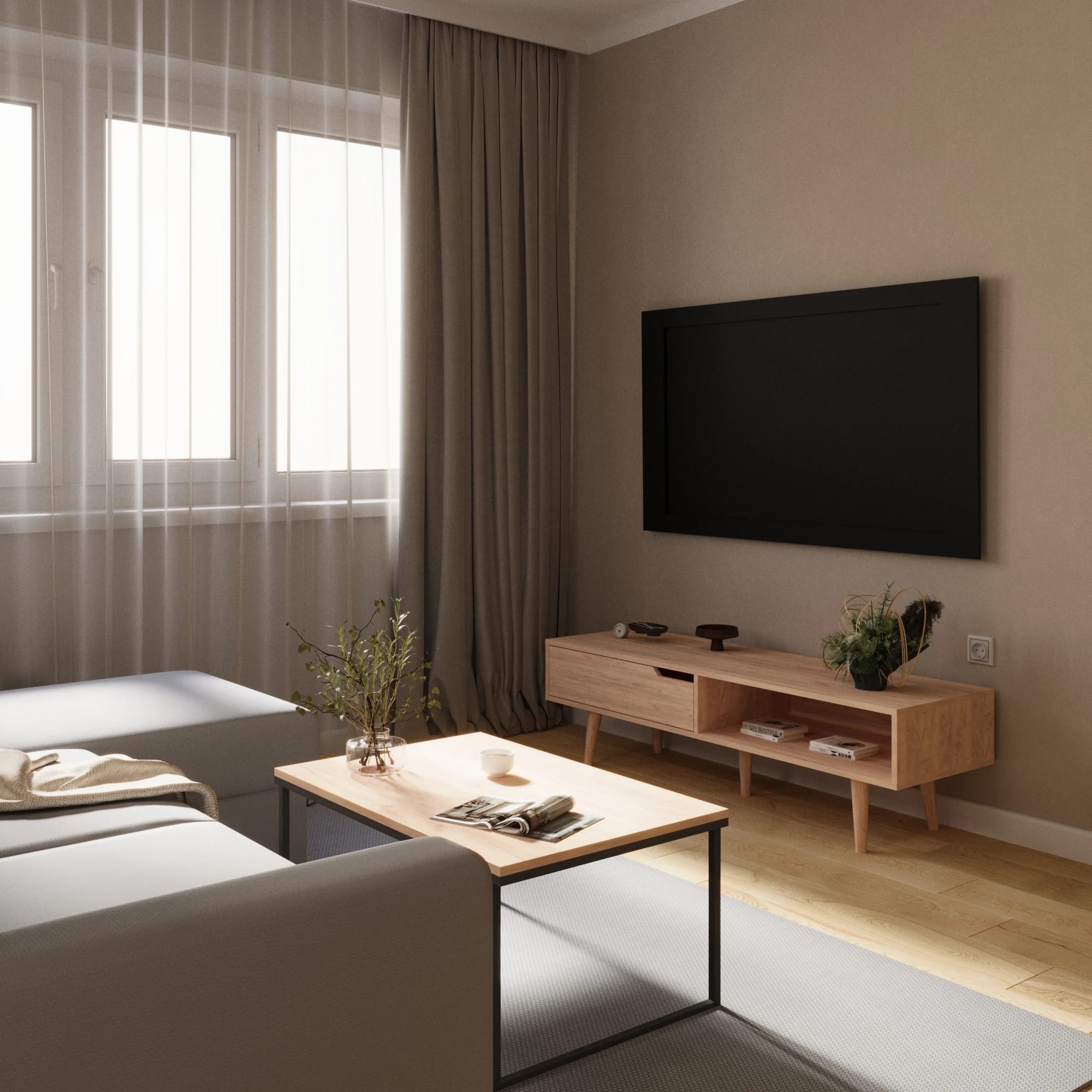 ТУМБА ТВ (АРТ. 6-56011) 1400Х420Х400ММ (Дуб крафт золотой) - фото 2