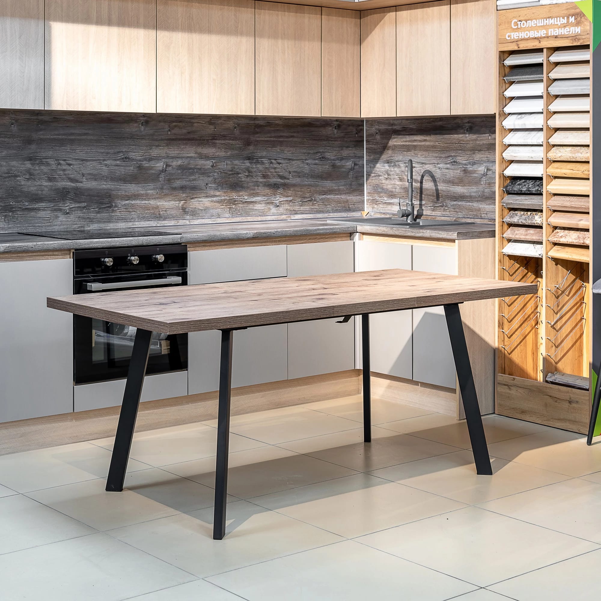 БЕРНАР (БОРГ)-140 (Дуб веллингтон/Чёрный) - фото 5