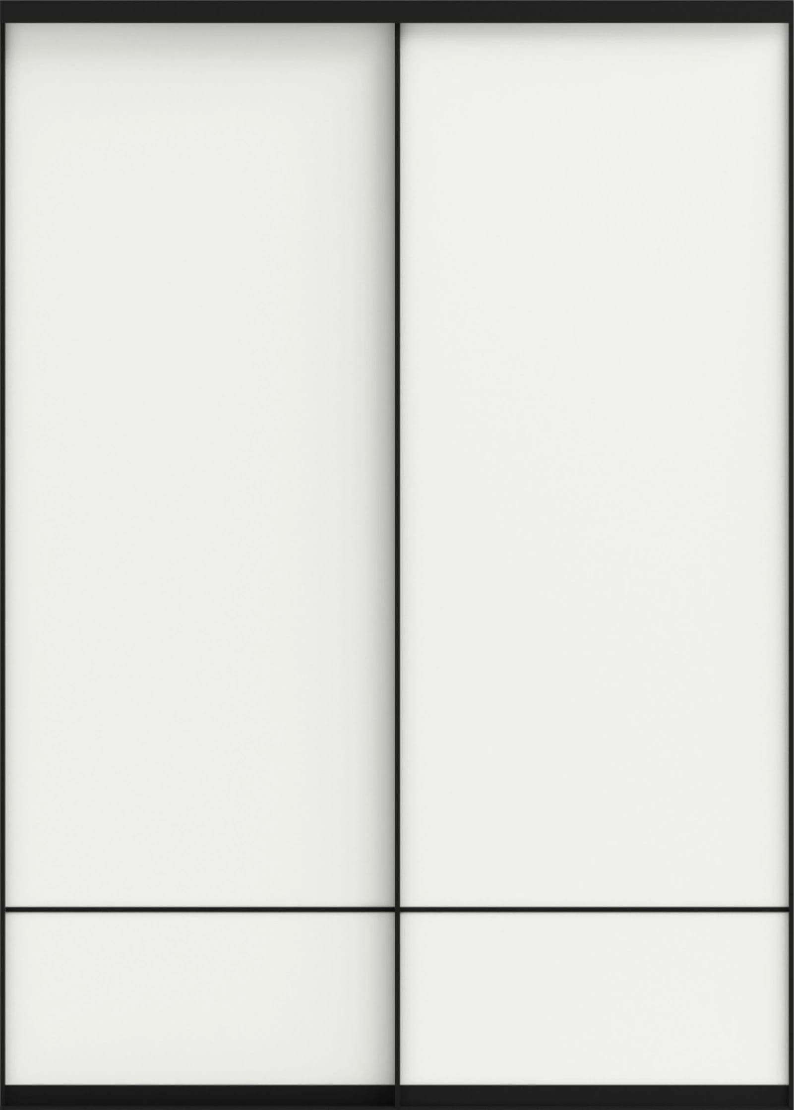 СЛИМ (SLIM) (ЛДСП) (белый матовый/профиль черный Slim) - фото 1