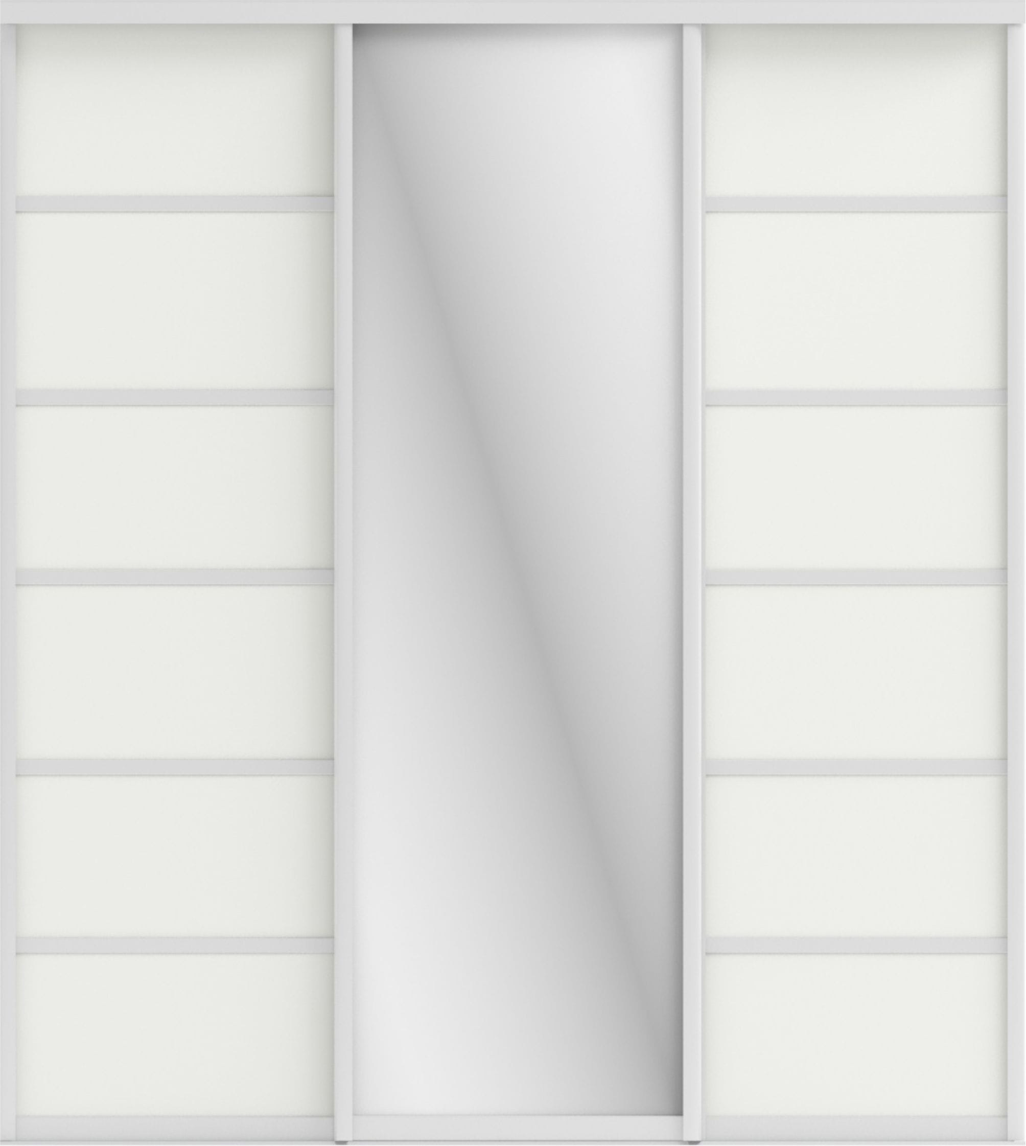 СТИВ (ЗЕРКАЛО/ЛДСП) (белый шагрень/профиль С хром) - фото 2