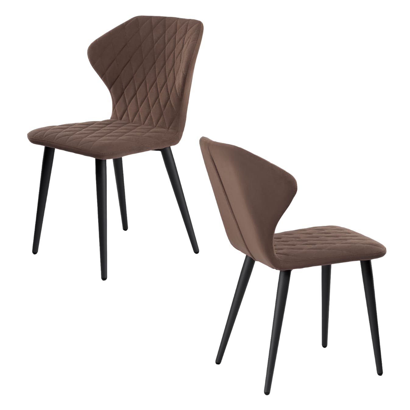 ЙОРК-1 (сиденье: Текстиль DREAM chocolate (коричневый), Цвет краски: Черная матовая (муар)) - фото 1