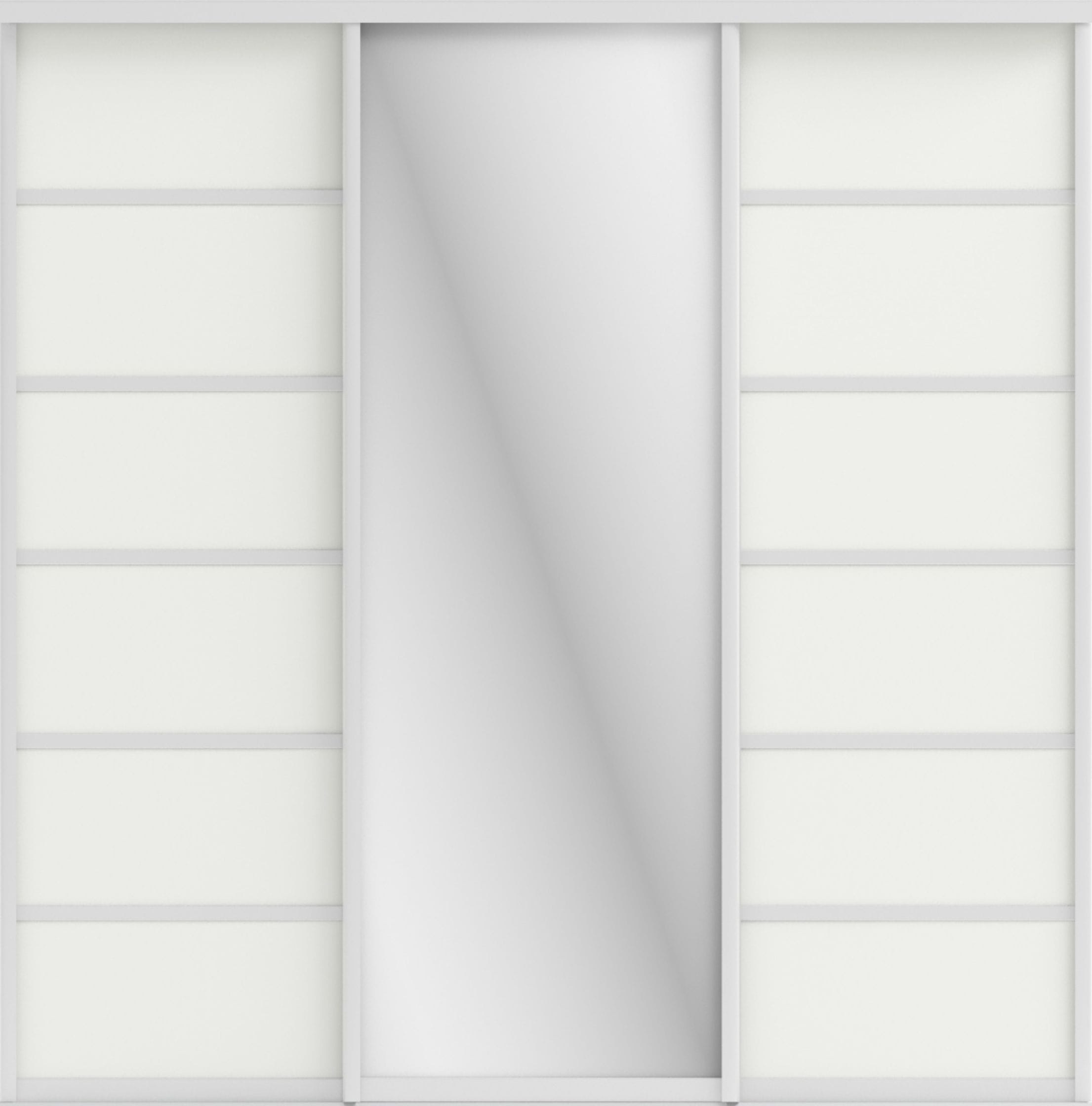 СТИВ (ЗЕРКАЛО/ЛДСП) (белый шагрень/профиль С хром) - фото 1