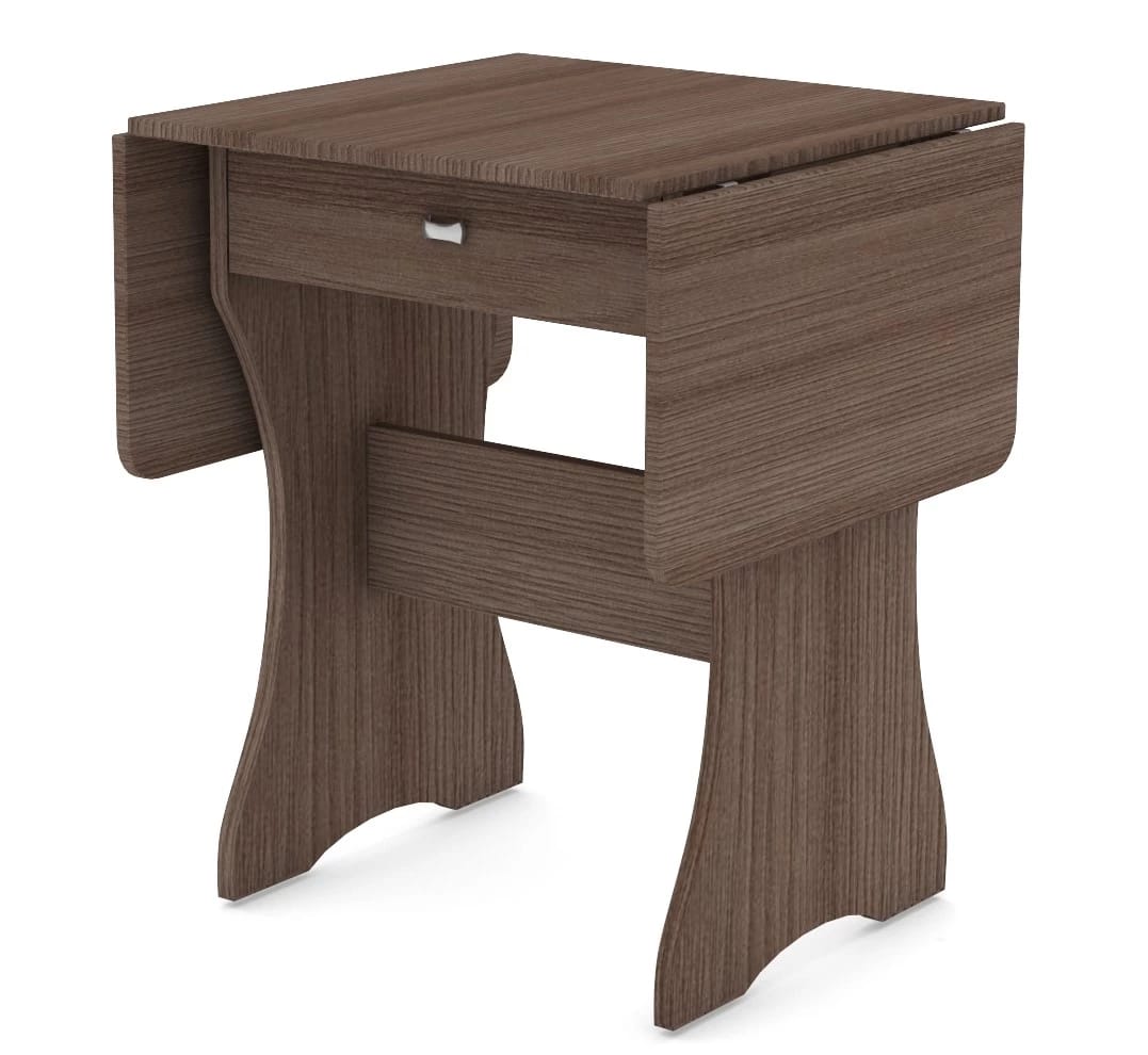 СТОЛ РАСКЛАДНОЙ С ЯЩИКОМ 600/1200*570*750 (шимо темный) - фото 1