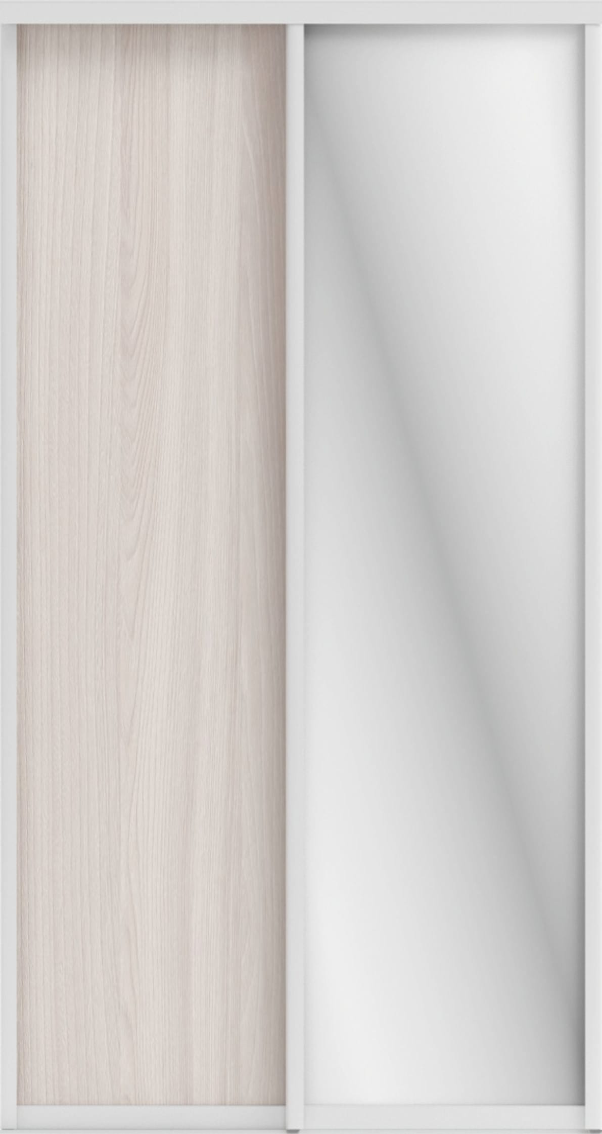 ОРИОН (ЗЕРКАЛО/ЛДСП) (ясень светлый/профиль С хром) - фото 1