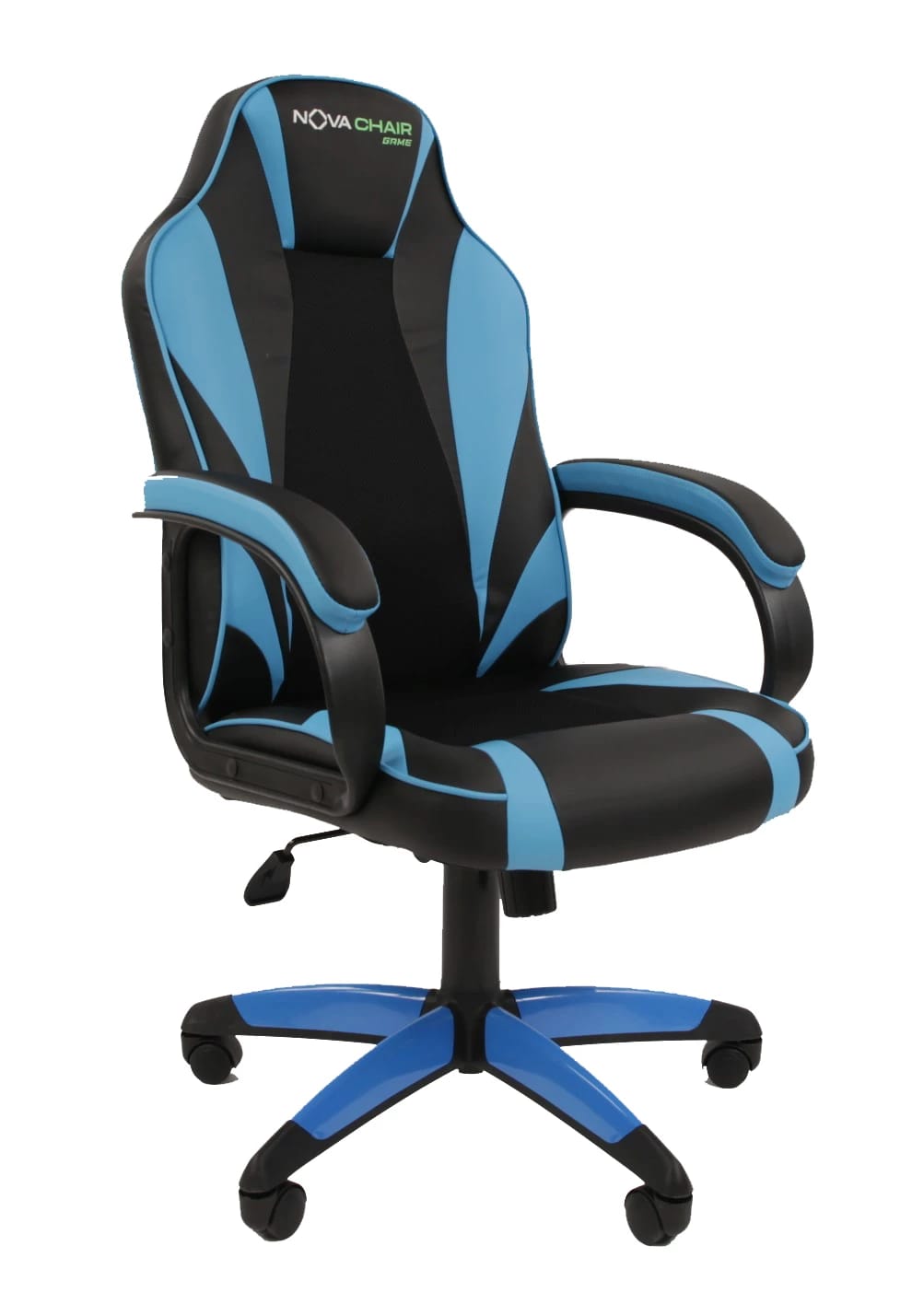 NOVA CHAIR GAME X1 (черно-синий/голубой) - фото 1