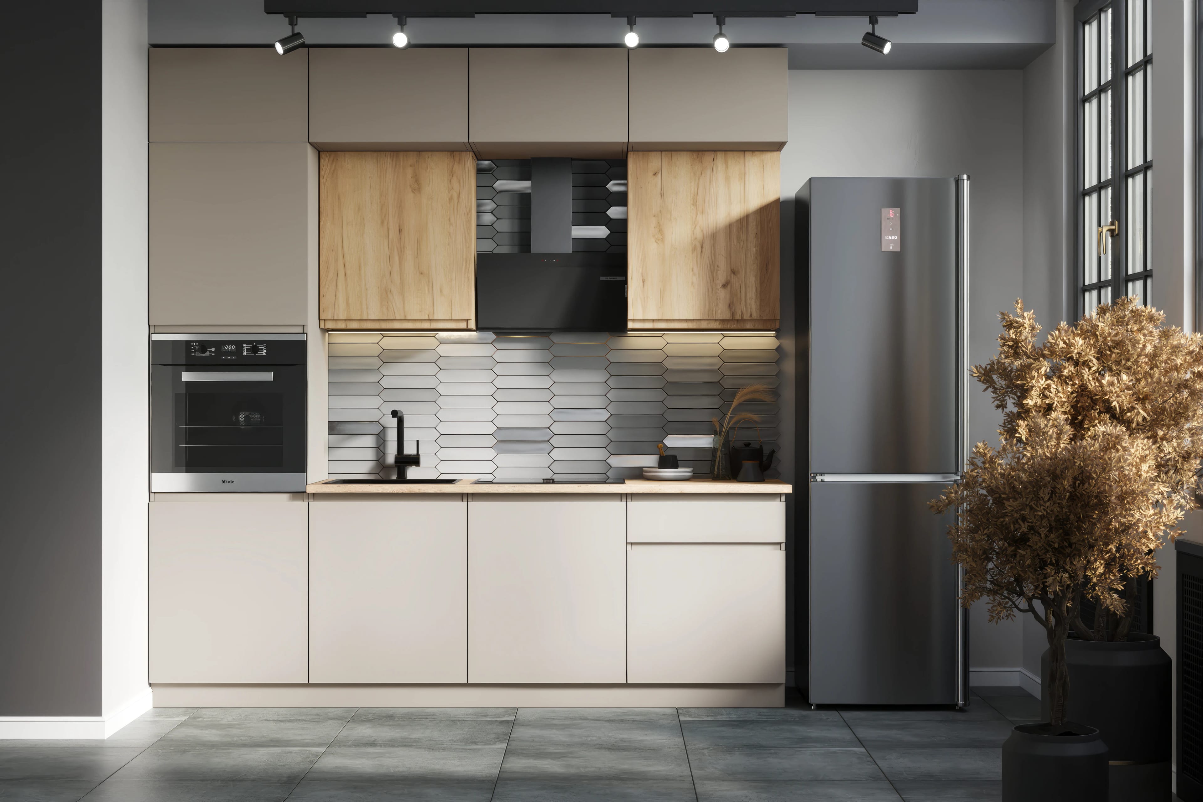 ВИКТОРИЯ-2 (кашемир/дуб крафт золотой/стол-ца 26 мм дуб вотан (цельная)) - фото 2