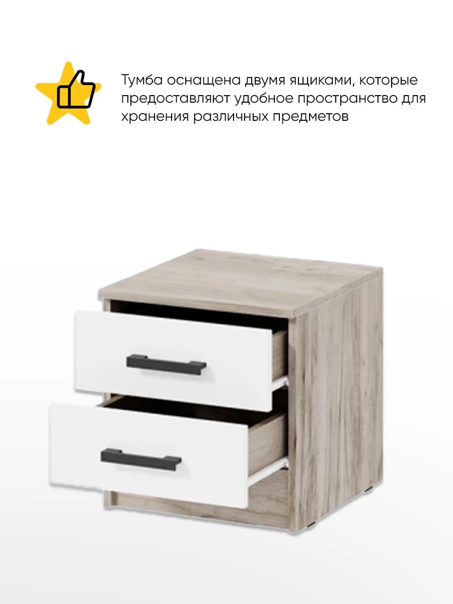 РОНДА (дуб крафт серый/белый) - фото 2