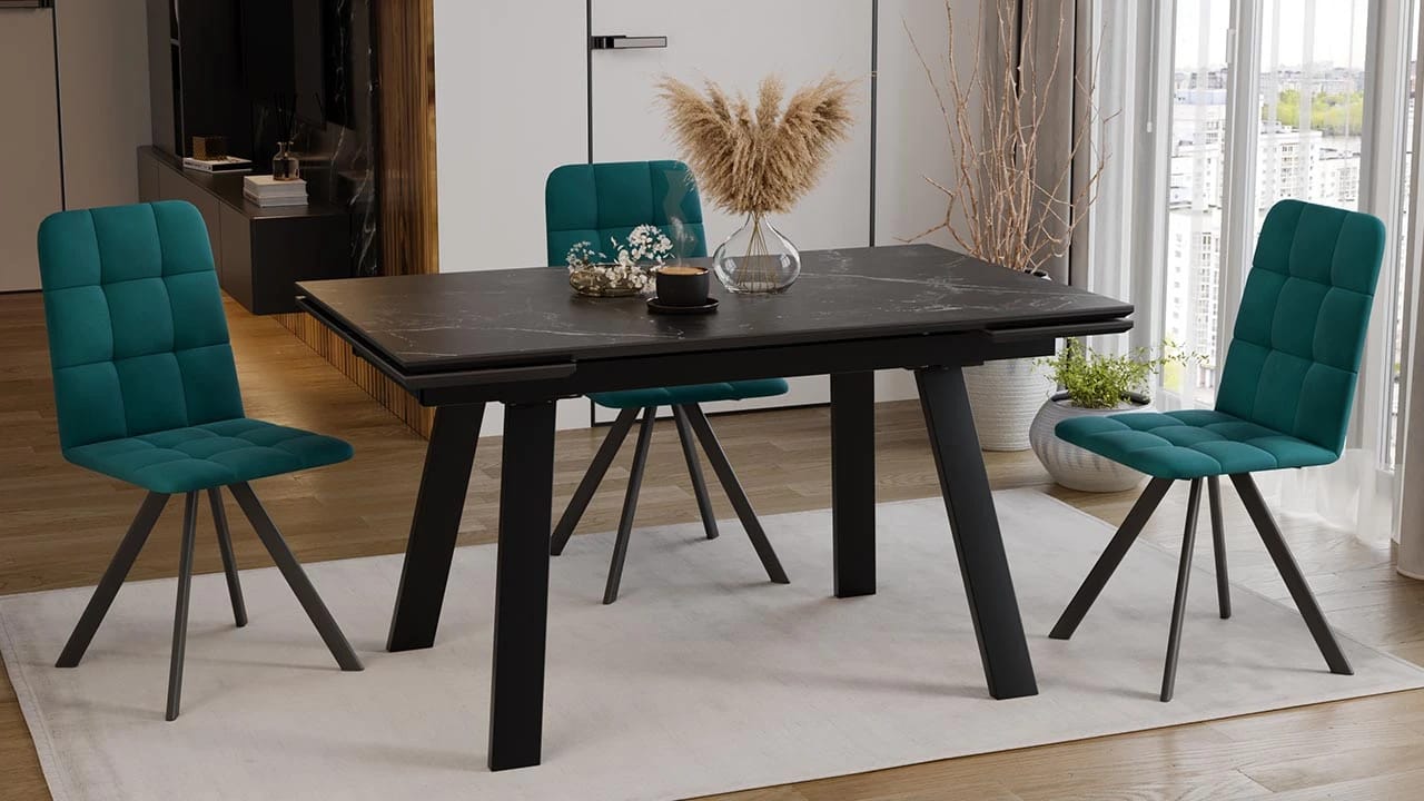 ДЭКСТОН (Черный муар/Керамика матовая черный мрамор) - фото 6