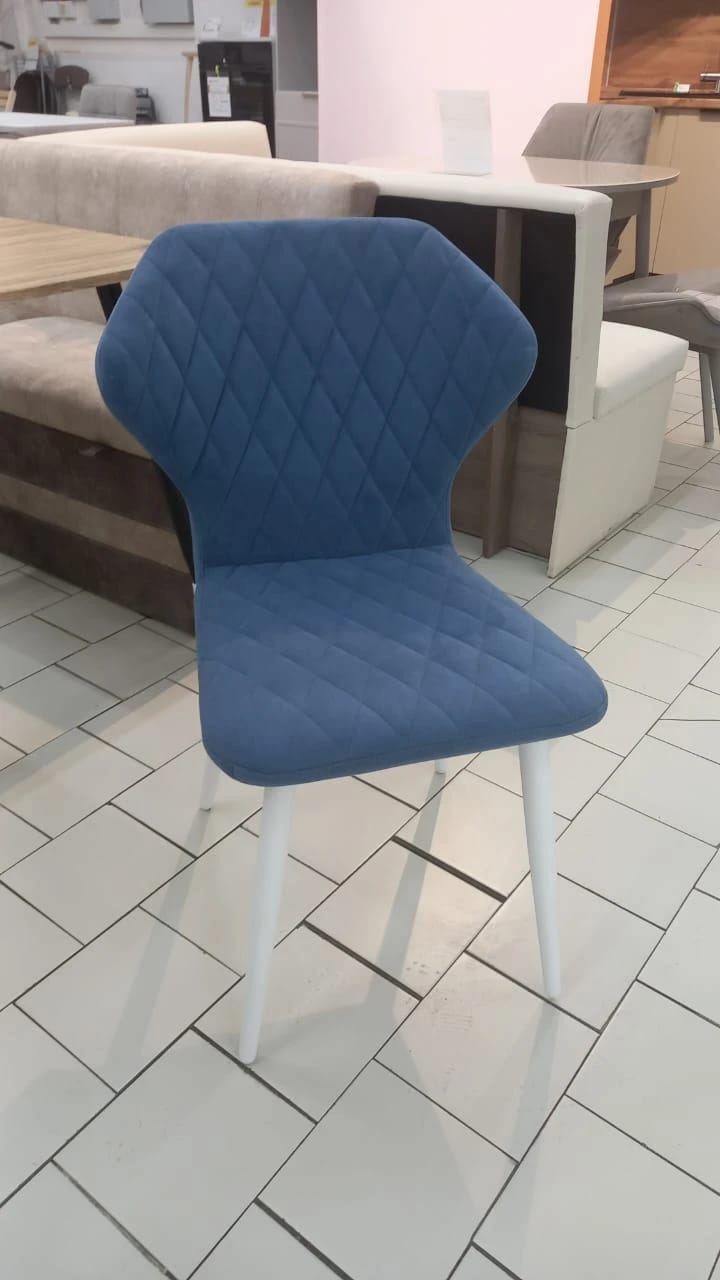 ЙОРК-1 (сиденье: Текстиль Dream DREAM ocean (серо-голубой)/каркас: белый матовый (Муар)) - фото 3