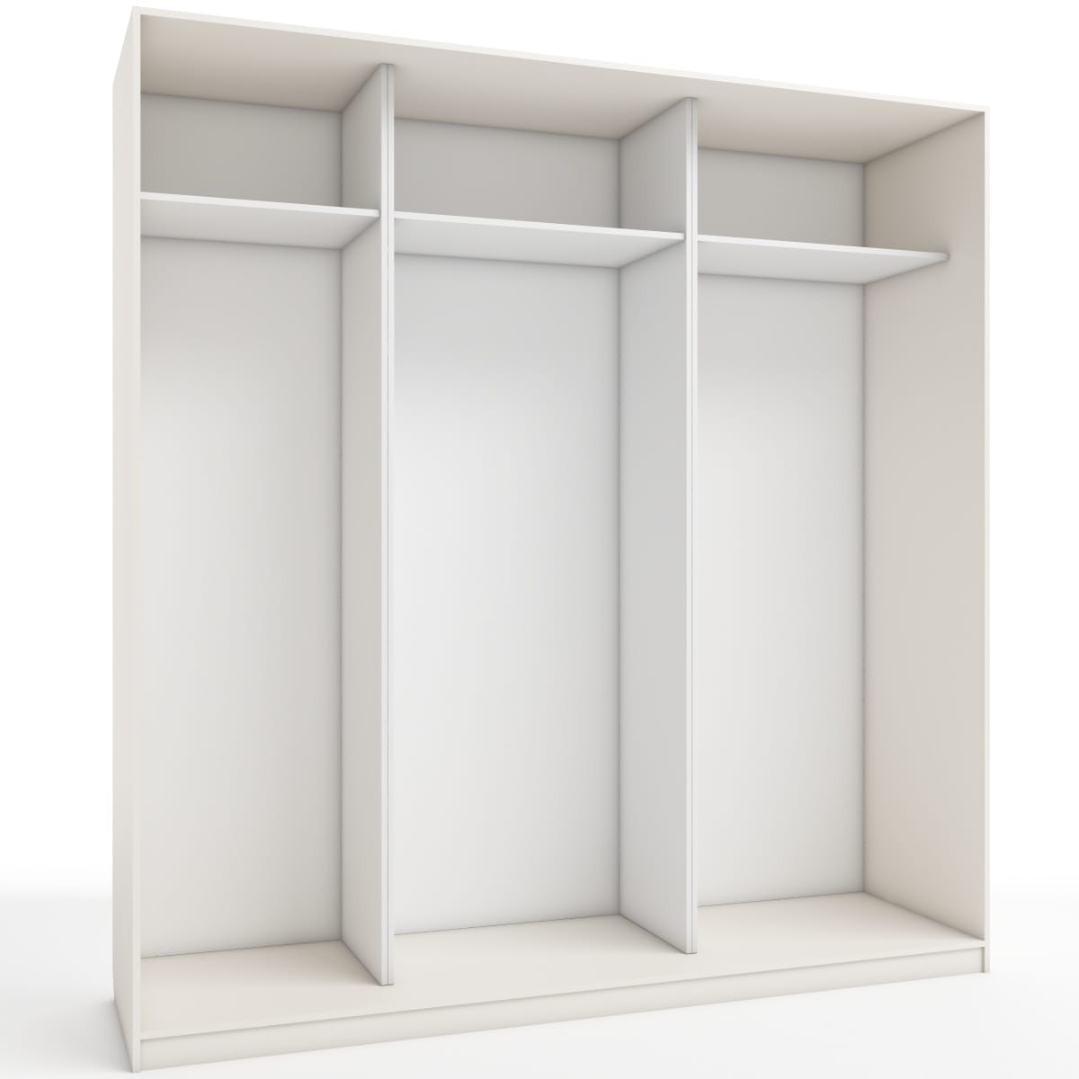 КОРПУС ШКАФА 2200*600*2300 ММ С АНТРЕСОЛЬНЫМИ ПОЛКАМИ (Корпус: ТЭФФИ, Наполнение: БЕЛЫЙ шагрень) - фото 1