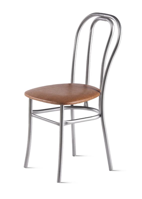 ВЕНСКИЙ (сиденье: ВИК 344/84 (темно-коричневый)/каркас: алюминий  (светло-серый)) - фото 1