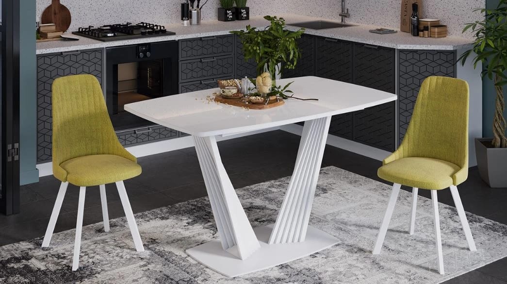 ФАБИО (белый матовый/стекло глянцевое белое) - фото 3