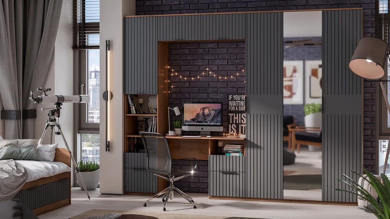 ХИЛТОН (дуб крафт золотой/графит матовый) - фото 6