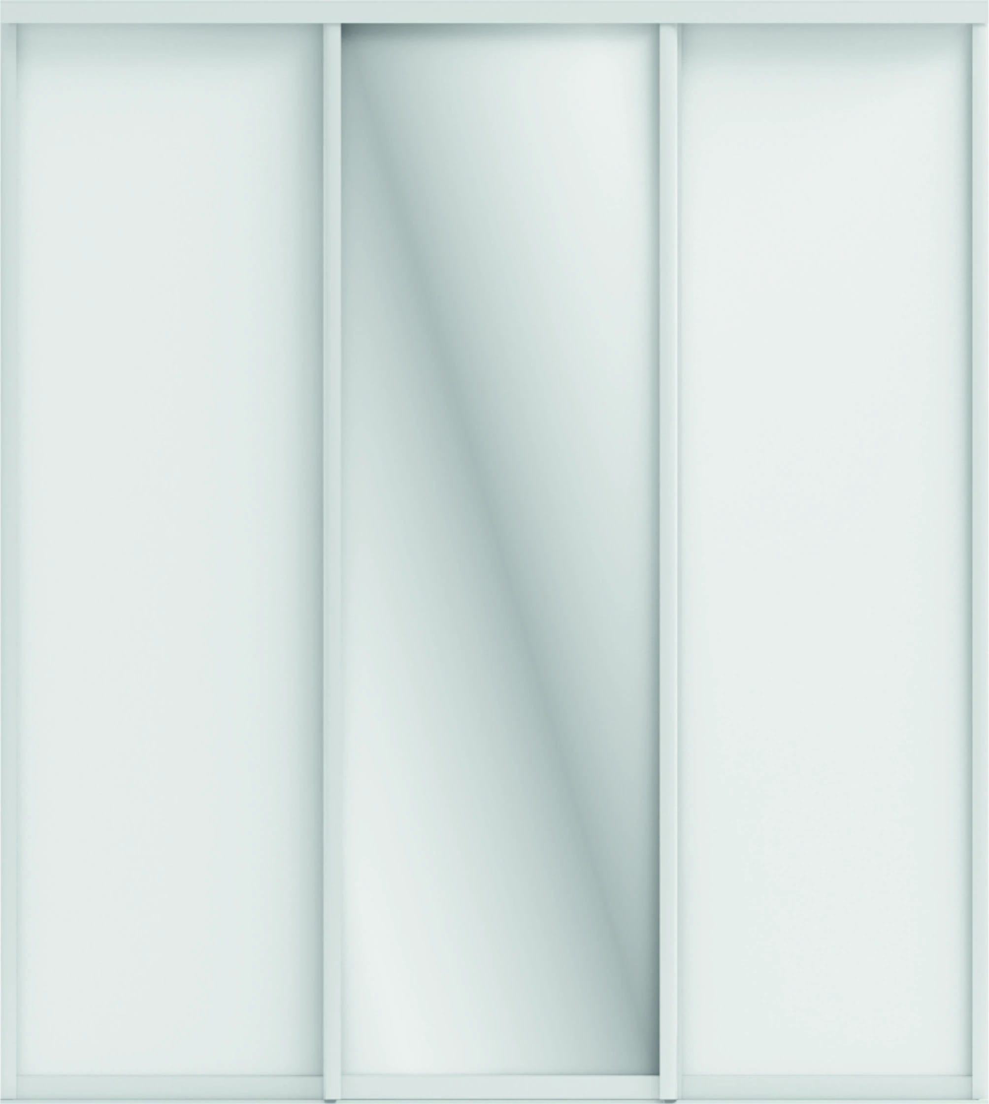 ОРИОН (ЗЕРКАЛО/ЛДСП) (белый шагрень/профиль С хром) - фото 2