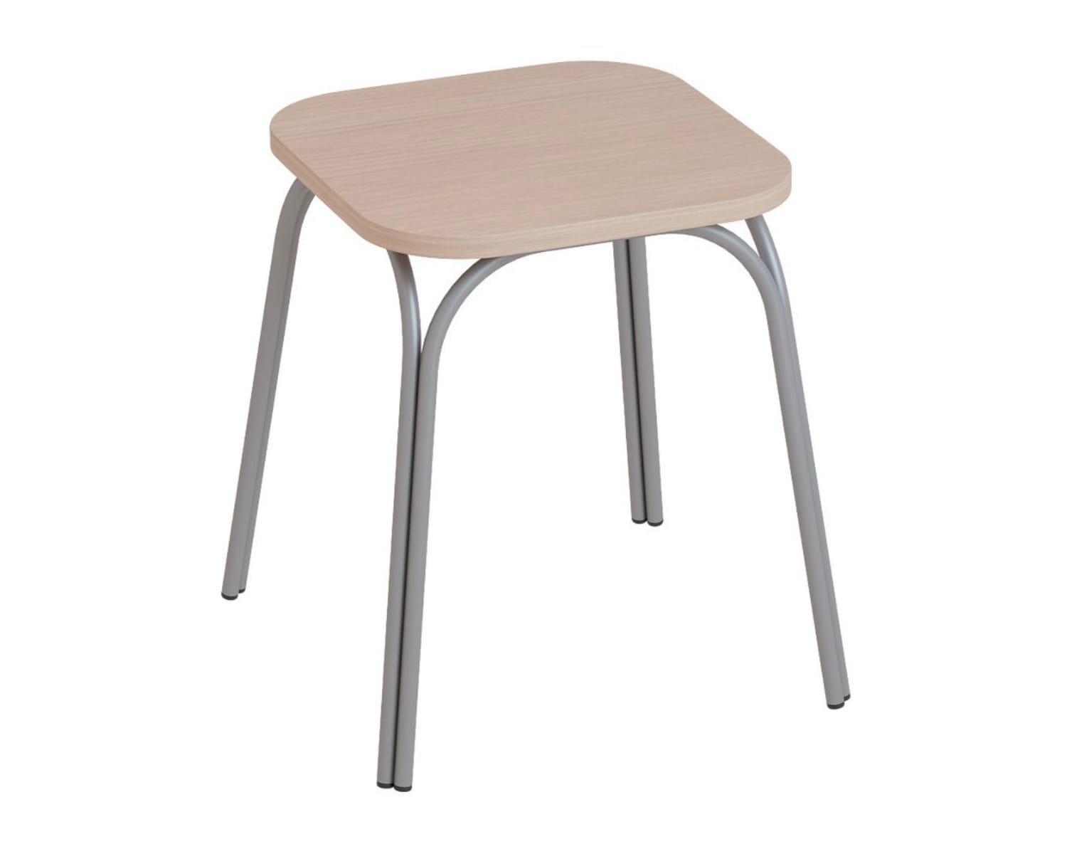 ТАБУРЕТ ТБ17 ЛДСП (АРТ.ТБ 17. 3/1) (Алюминий Хром/Ясень шимо светлый (00/94)) - фото 1